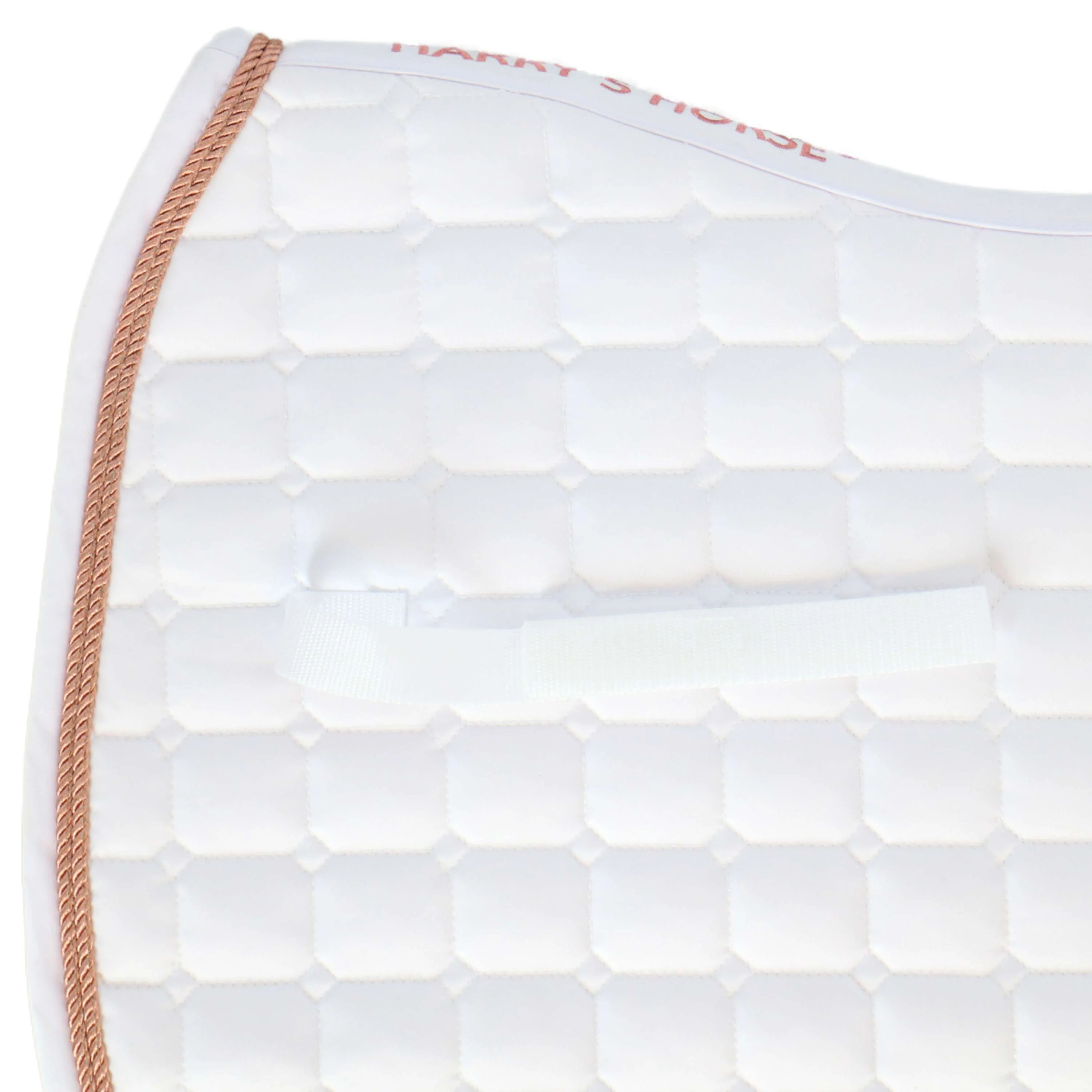 Harry's Horse Tapis de Selle Reverso Logo Competition Polyvalent Blanc/Rosegold - Image 3