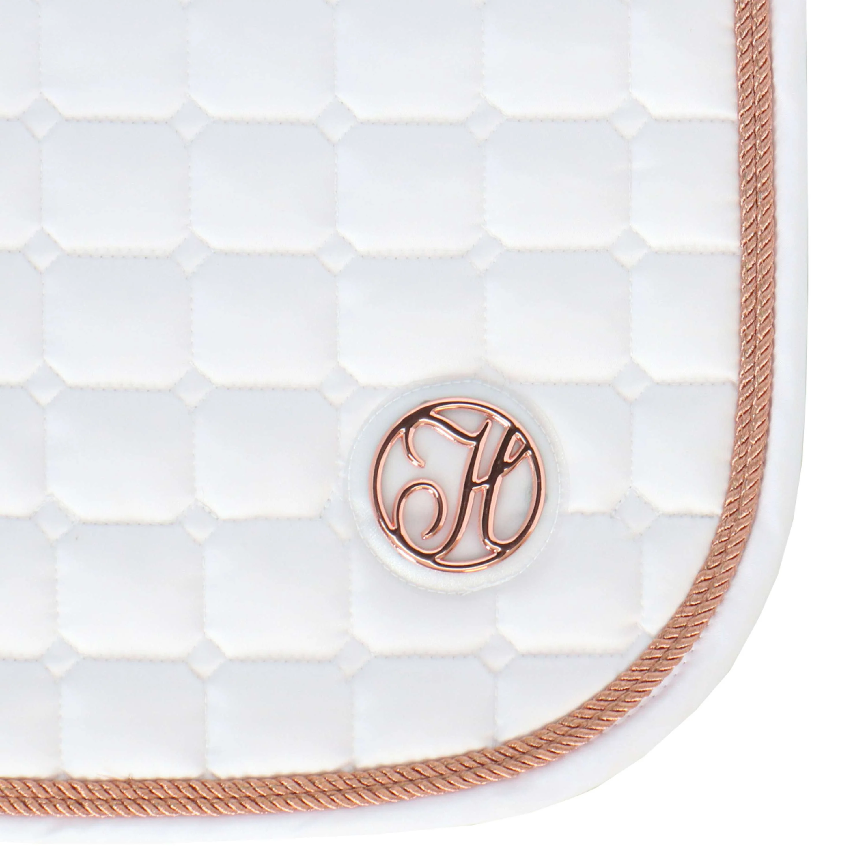Harry's Horse Tapis de Selle Reverso Logo Competition Polyvalent Blanc/Rosegold - Image 5