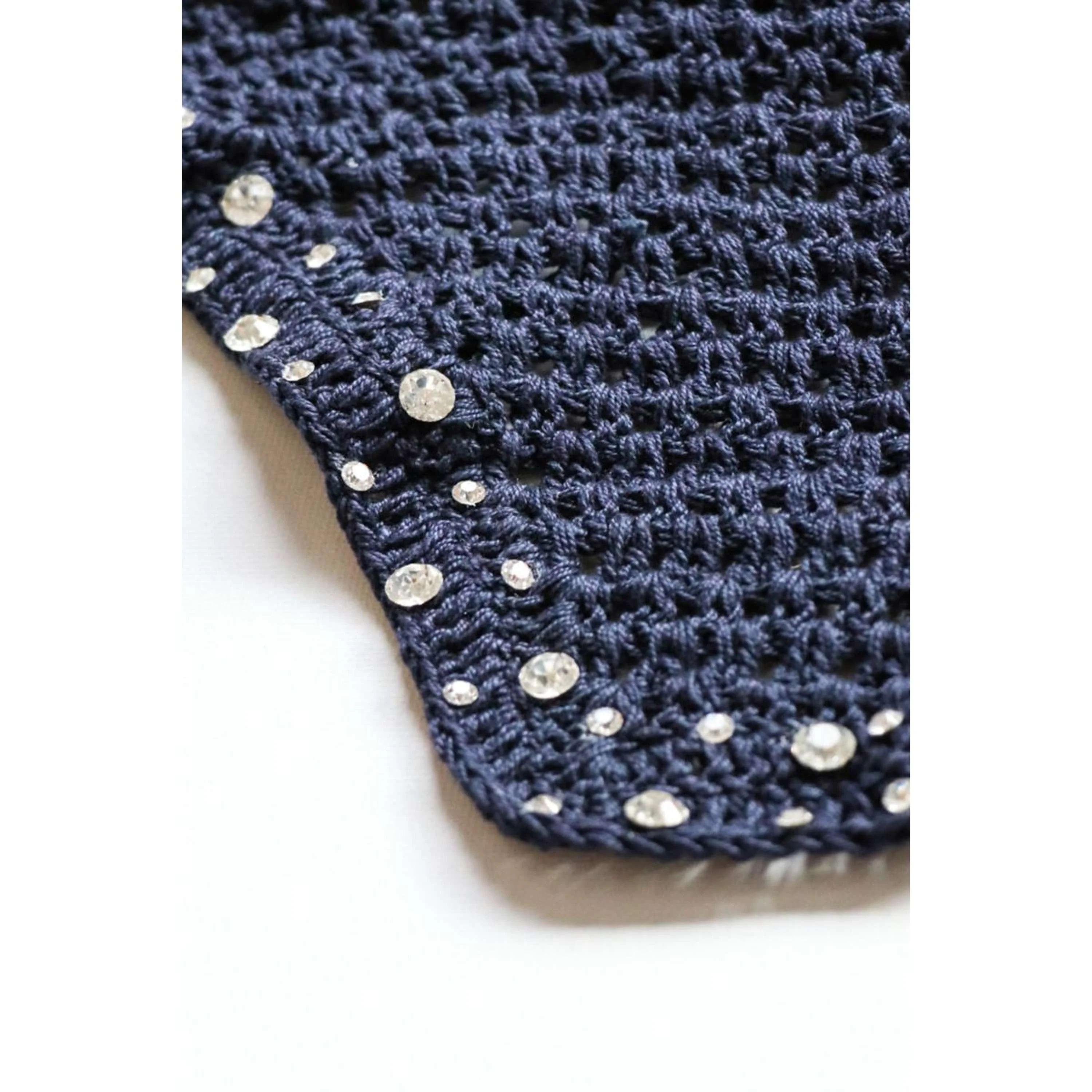 HB Bonnet Anti-Mouches met Trydac Swarovski steentjes Marin - Image 2