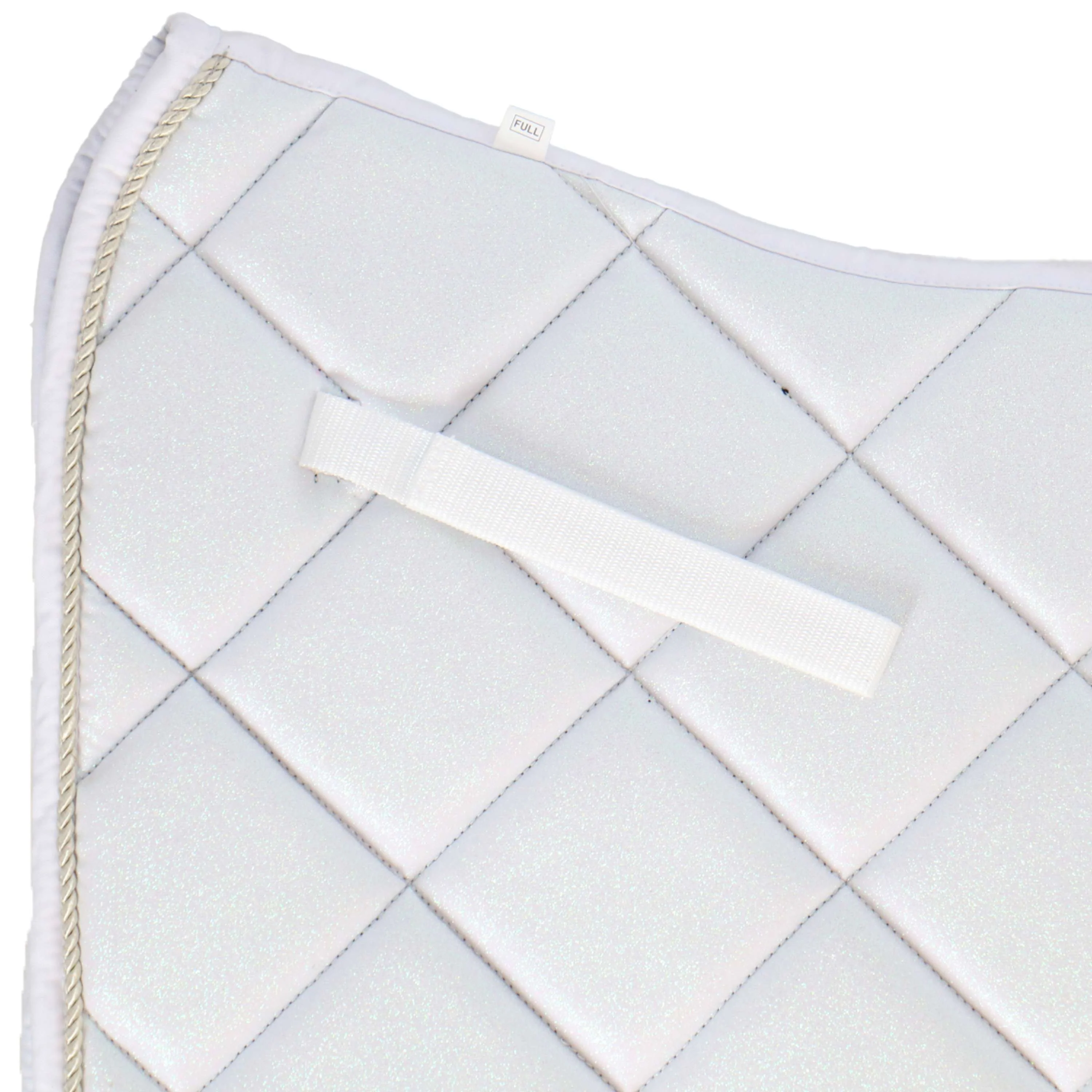 HB Tapis de Selle Sparkling Glitter Dressage Blanc - Image 3