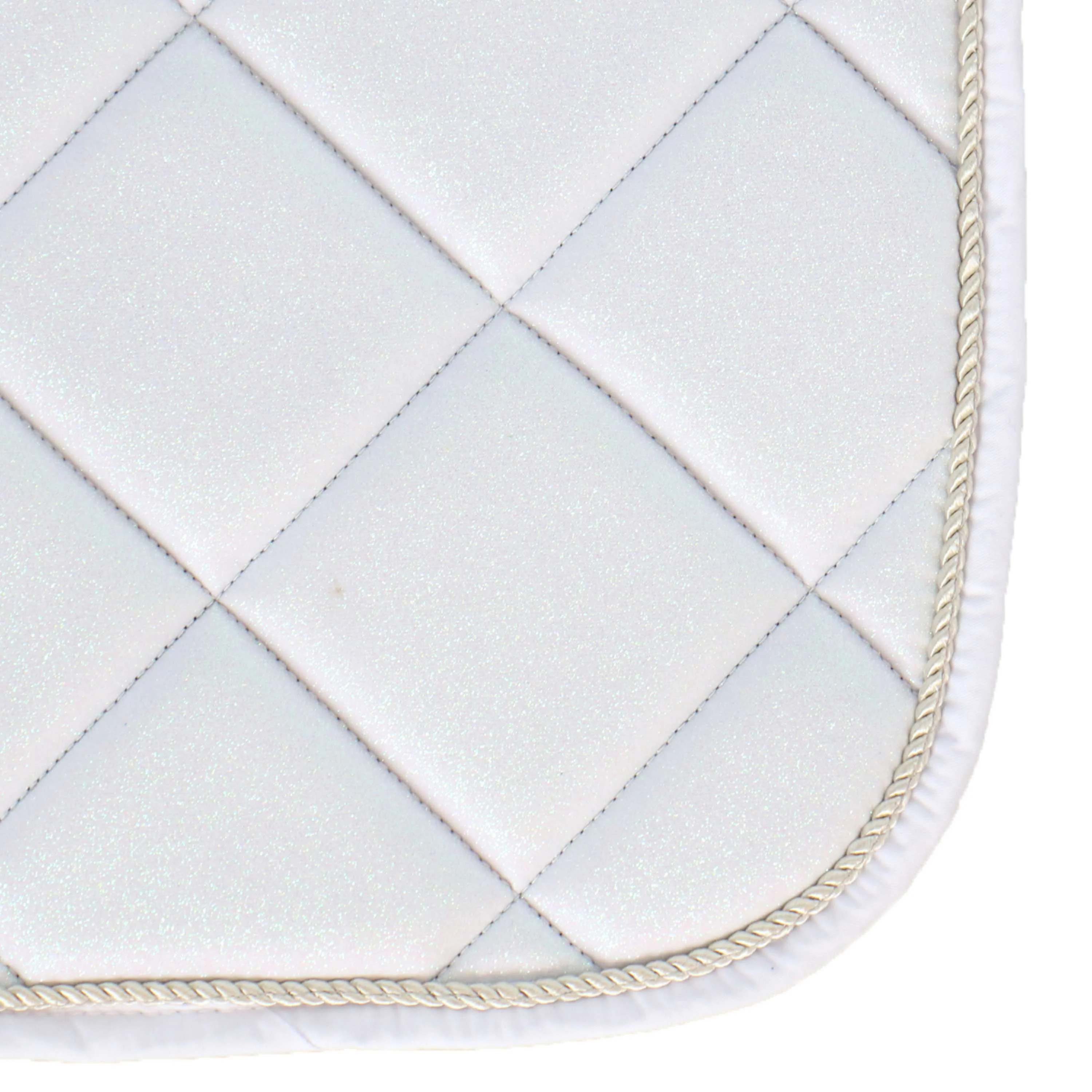 HB Tapis de Selle Sparkling Glitter Dressage Blanc - Image 4