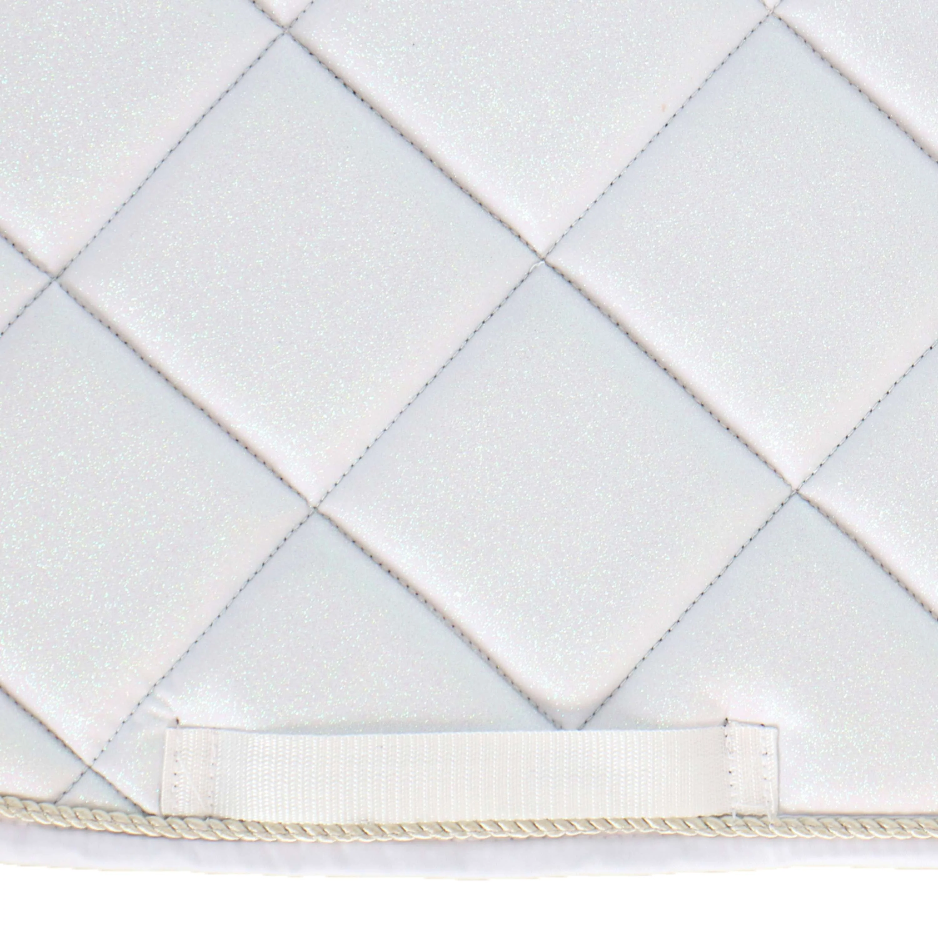 HB Tapis de Selle Sparkling Glitter Dressage Blanc - Image 5