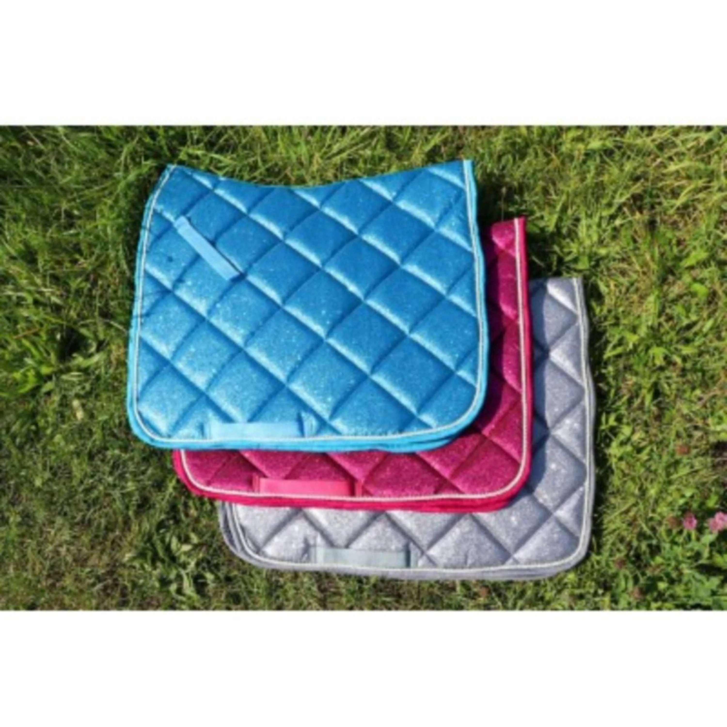 HB Tapis de Selle Sparkling Glitter Dressage Sea Blue - Image 2