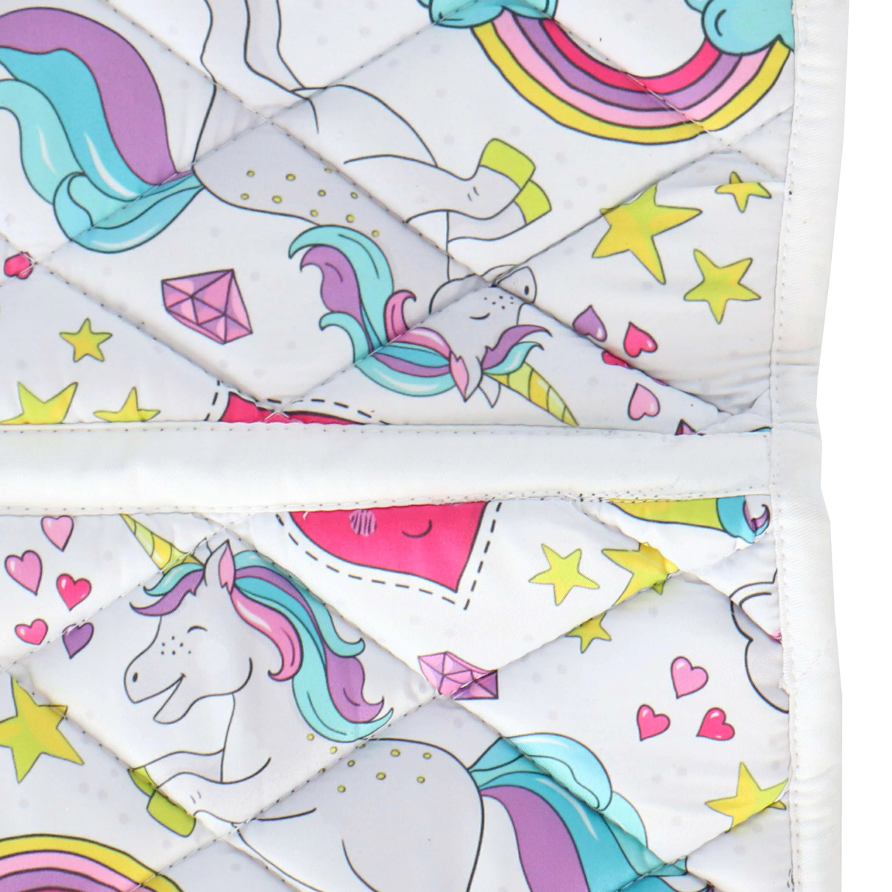 HB Tapis de Selle Unicorn Cartoon Impression Blanche - Image 6