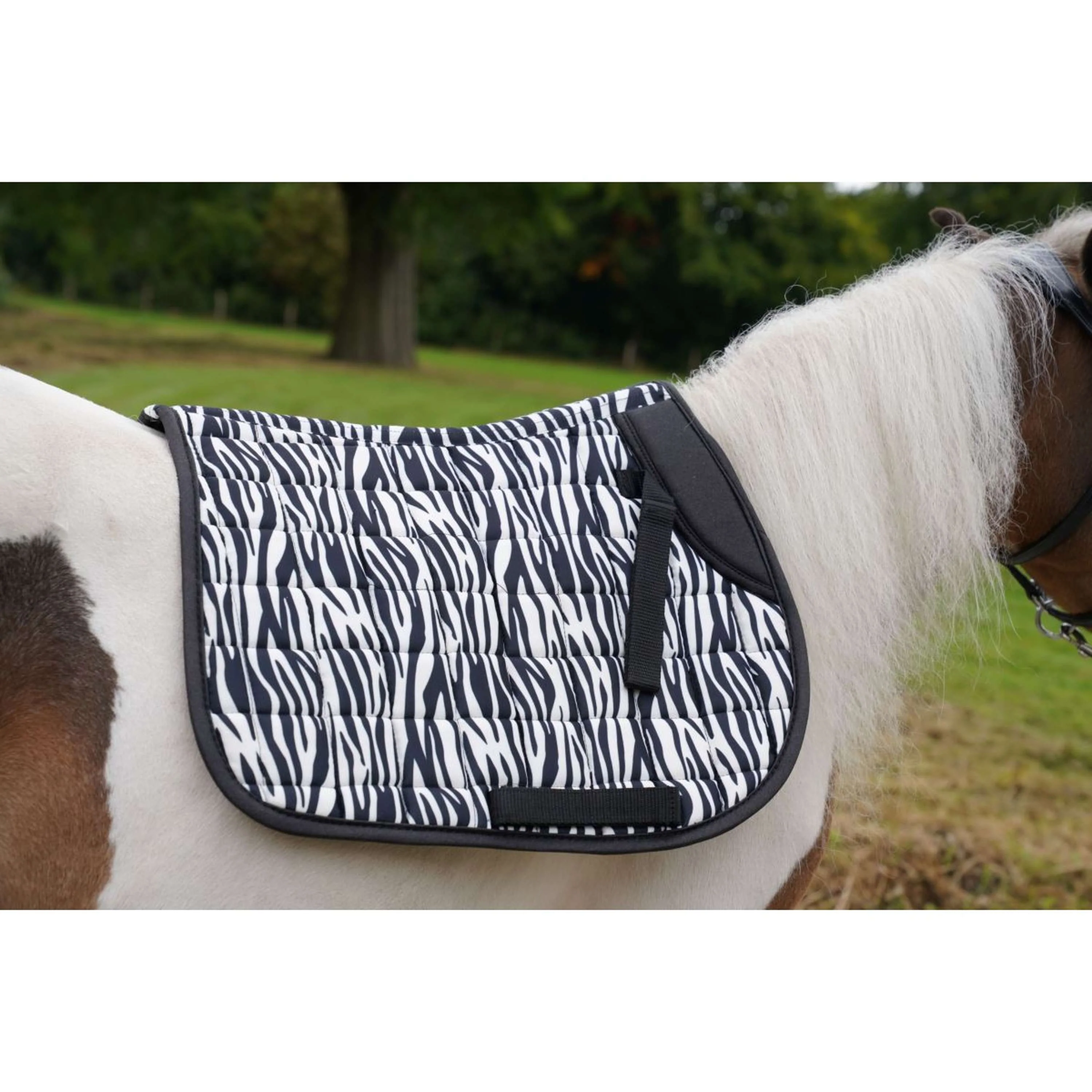 HB Tapis de Selle Zebra Polyvalent Noir/Blanc - Image 4