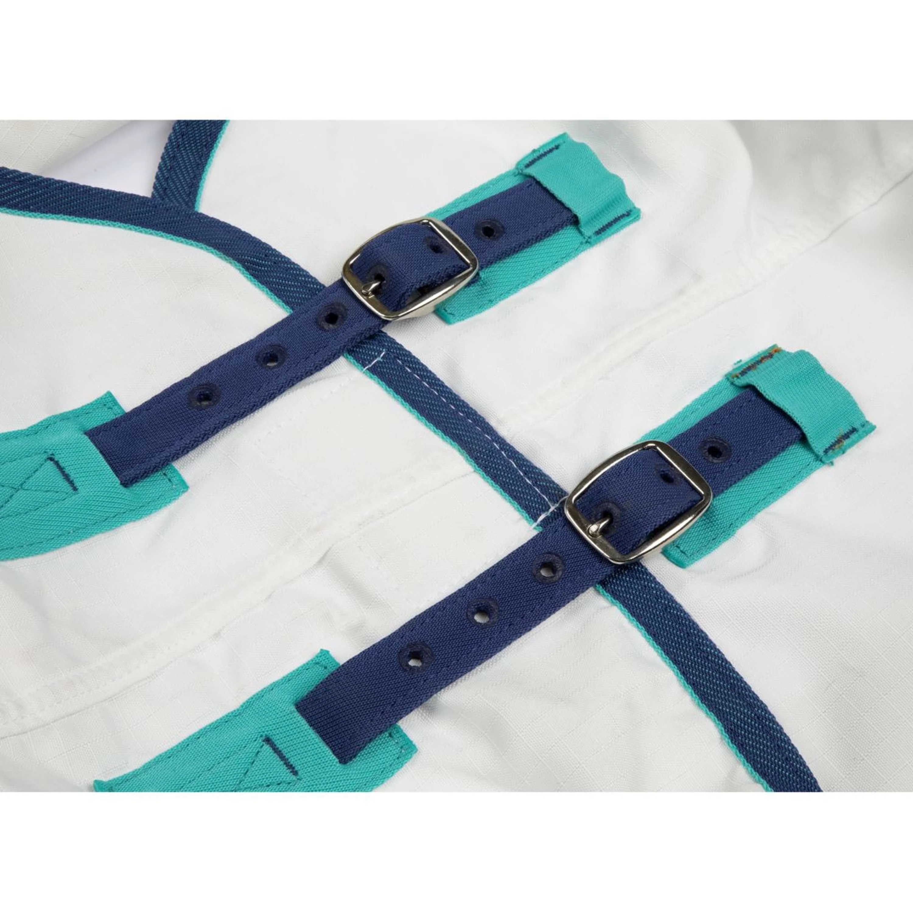 Highlander Plus by Shires Couverture Anti-Eczema Sweet-Itch Combo Blanc/Airforce - Image 2