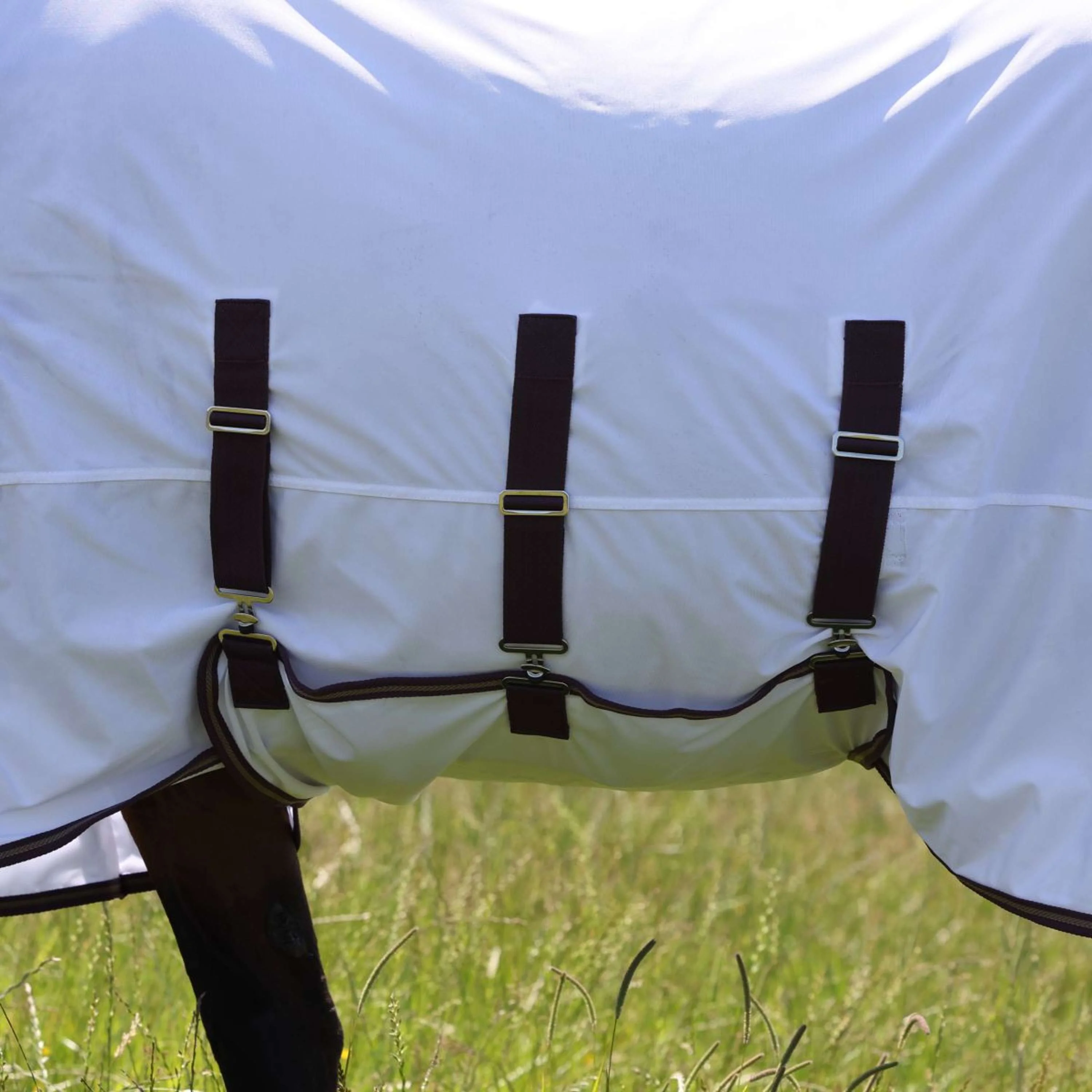 Highlander Plus by Shires Couverture Anti-Mouches Combo Blanc/Black Cherry - Image 5