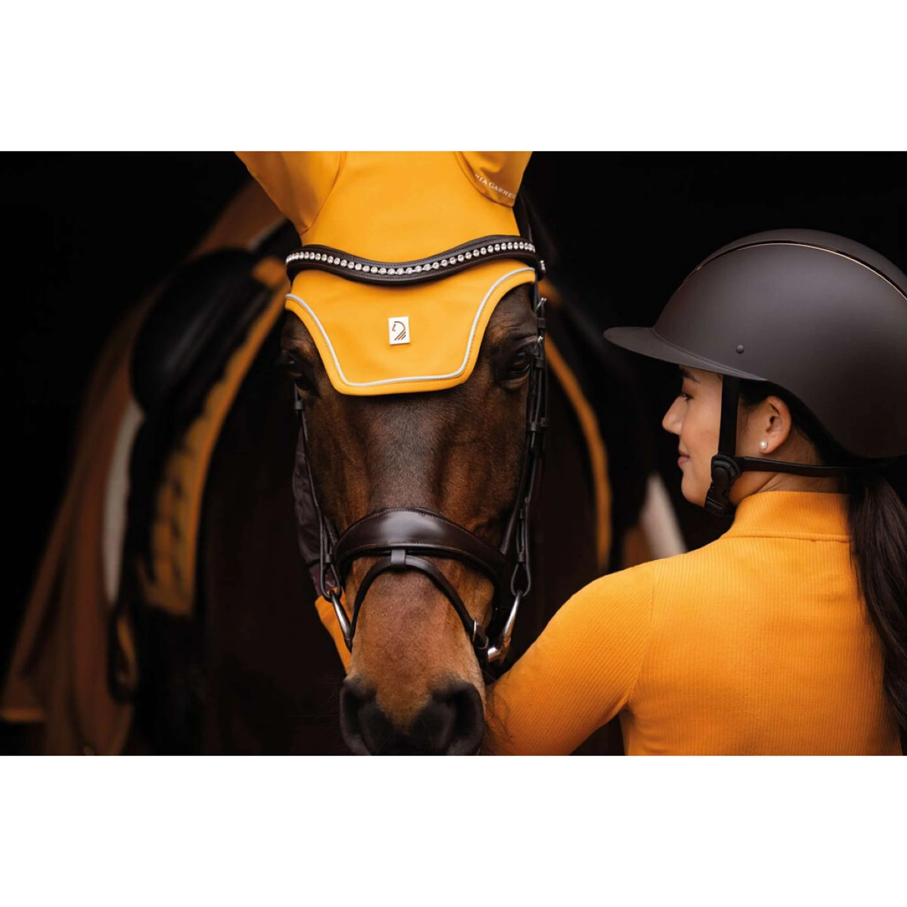 HKM Bonnet Anti-Mouches Livignio Lauria Garelli Soft Moutarde - Image 5