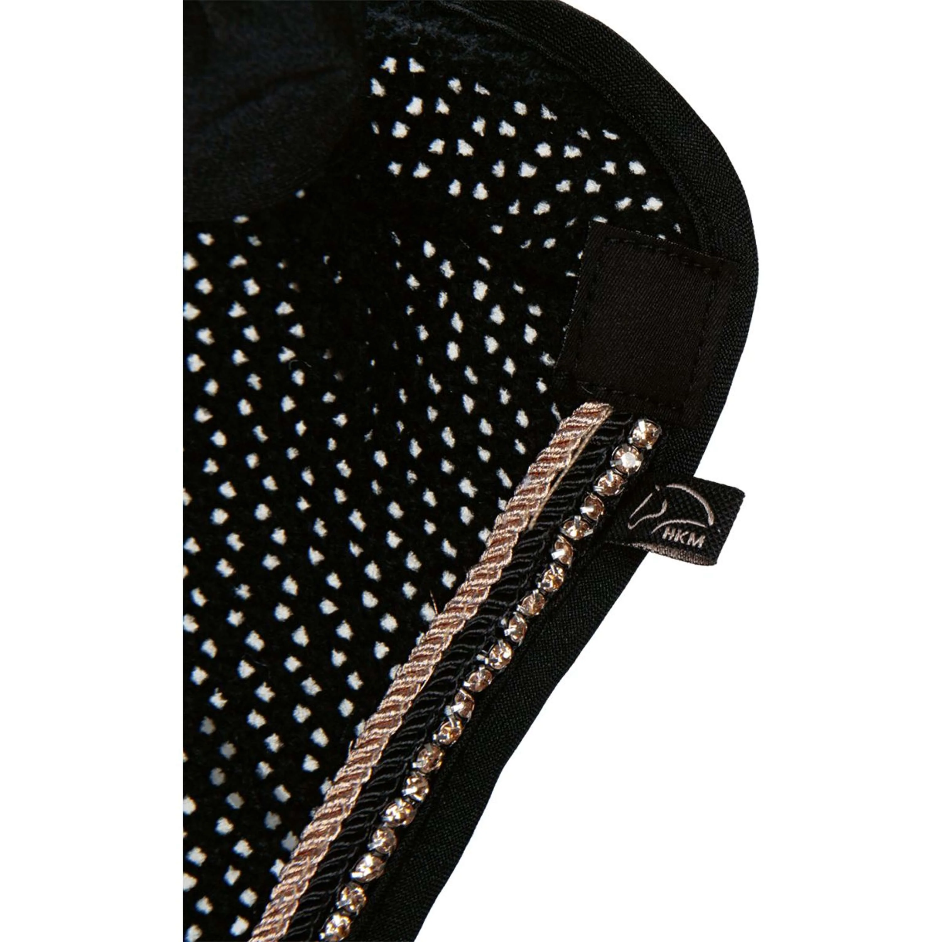 HKM Bonnet Anti-Mouches Rosegold Glamour Noir/Or rose - Image 2