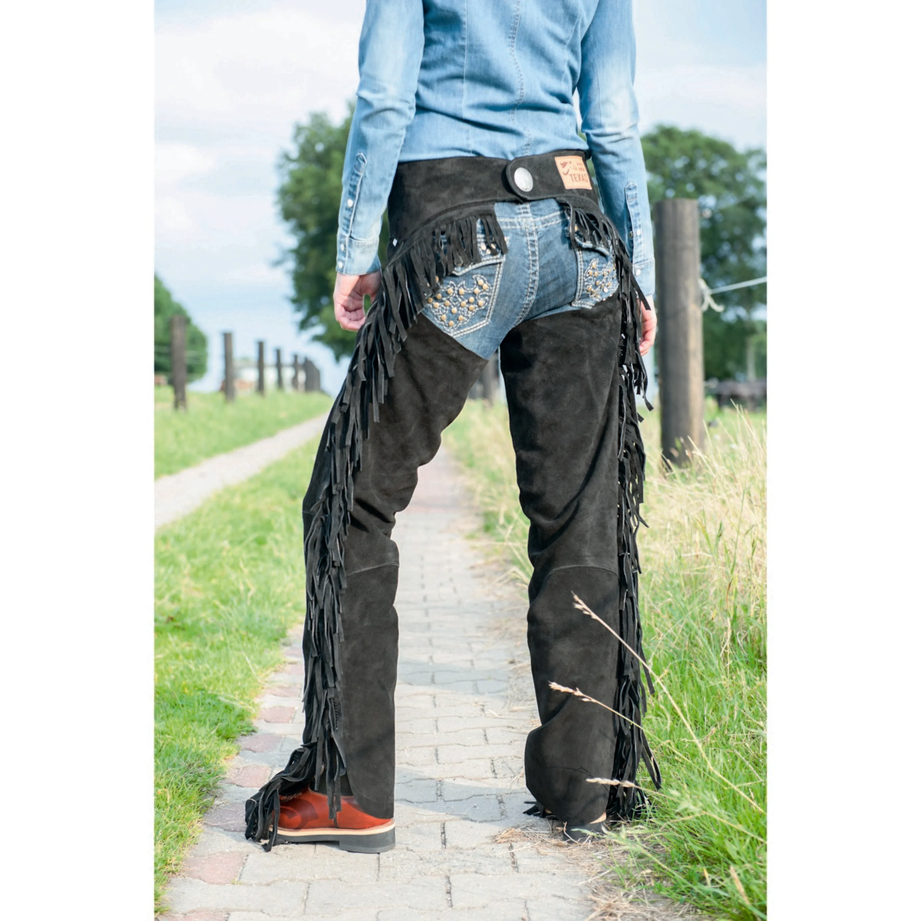 HKM Chaps de Concours avec Franges Noir - Image 2