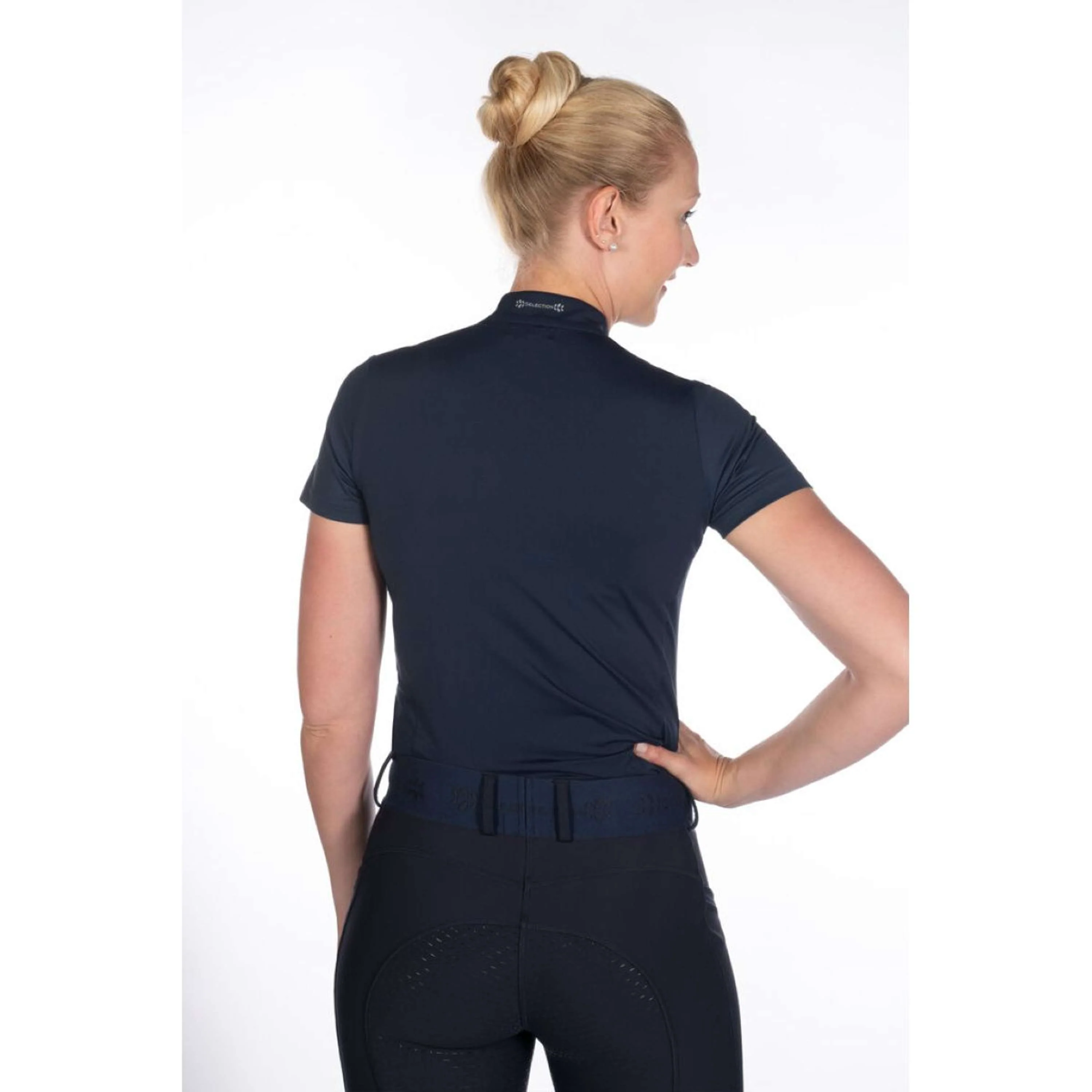 HKM Chemise Fonctionnelle Aruba Manches Courtes Bleu Foncé - Image 2