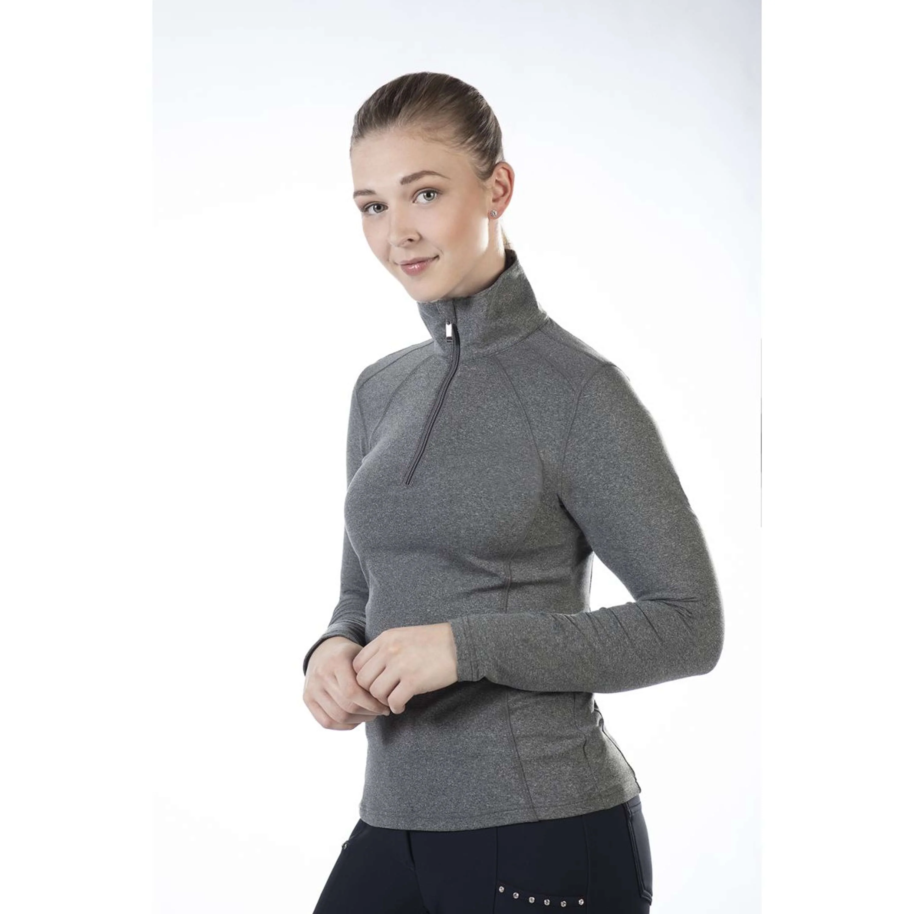 HKM Chemise Fonctionnelle Mio Gris foncé Mélangé - Image 3