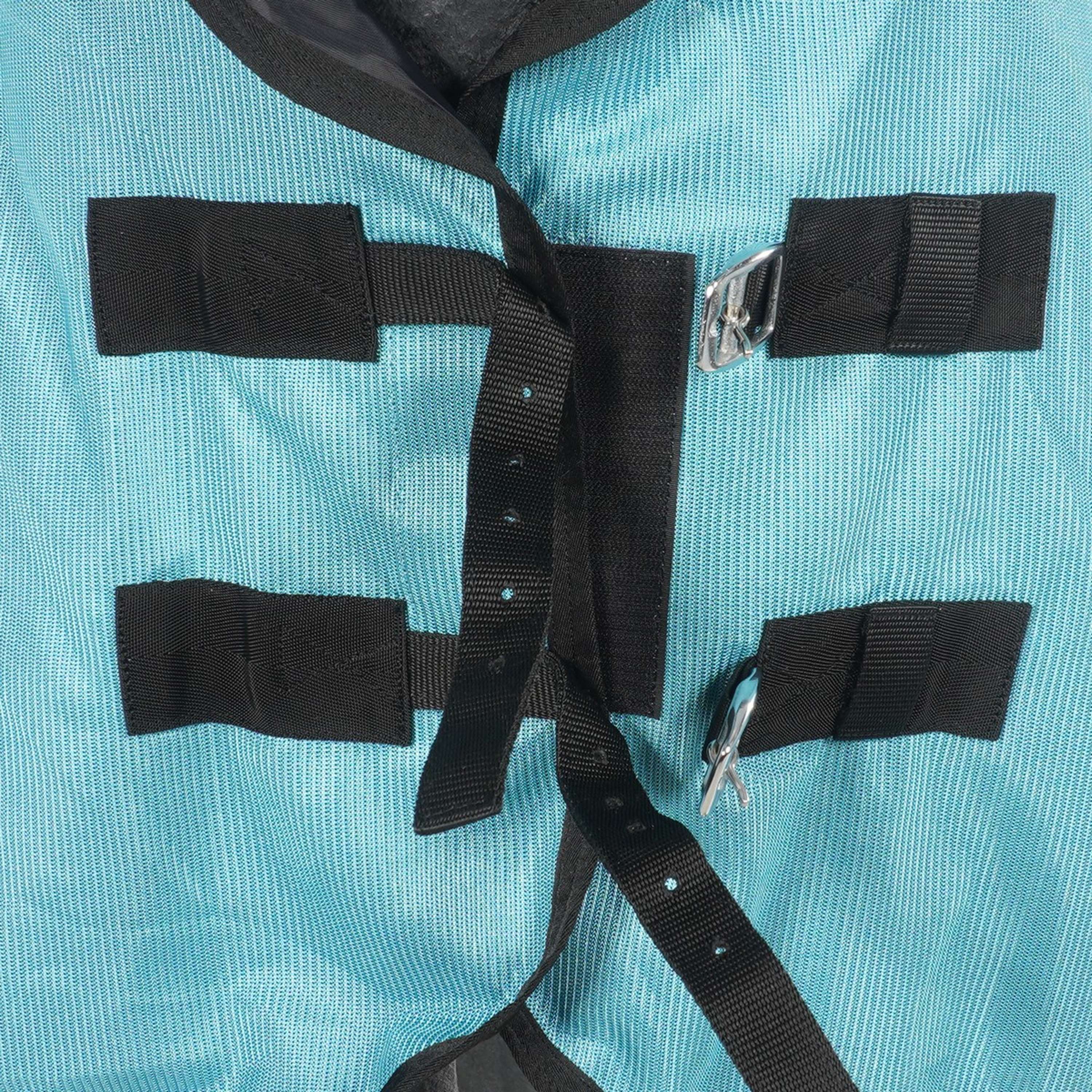 HKM Couverture Anti-Mouches Aqua avec Couvre-cou Aqua - Image 3