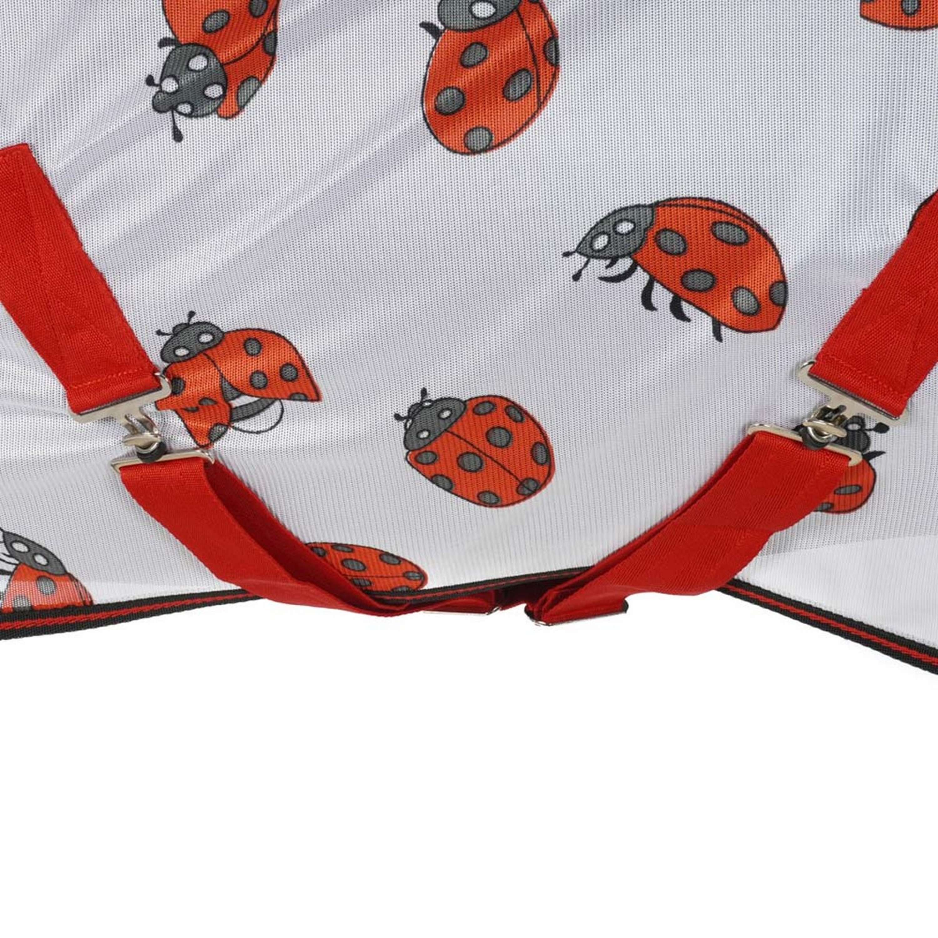 HKM Couverture Anti-Mouches Ladybug Blanc Rouge - Image 4