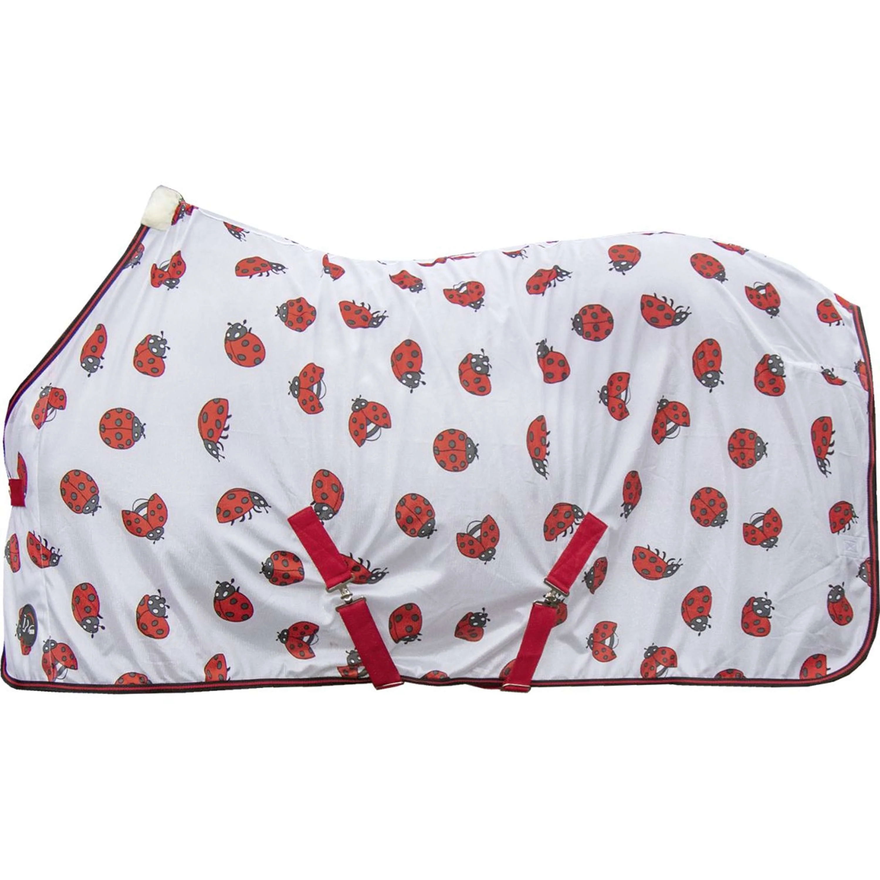 HKM Couverture Anti-Mouches Ladybug Blanc Rouge - Image 8