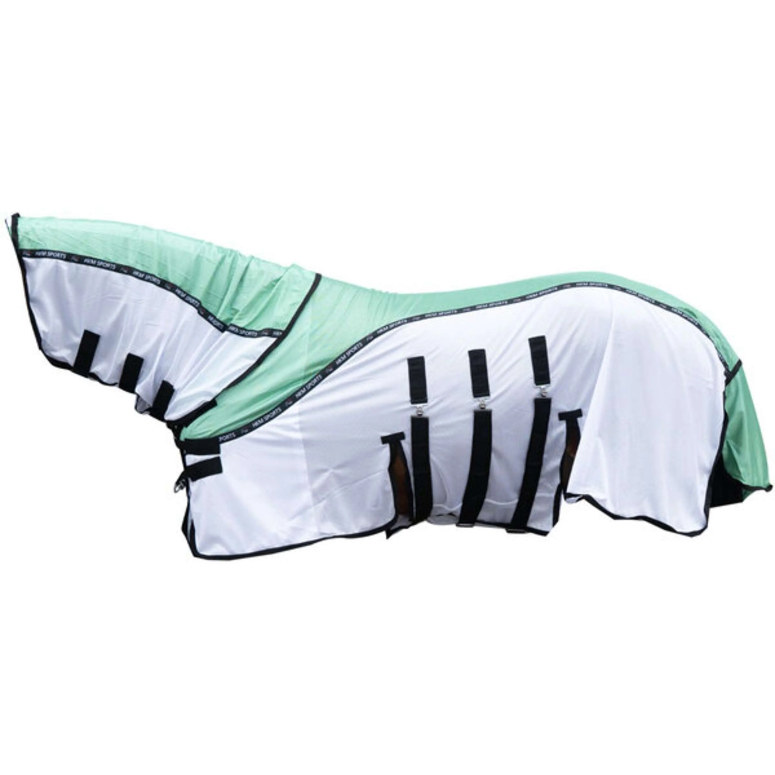HKM Couverture Anti-Mouches Light Vert/Blanc - Image 2