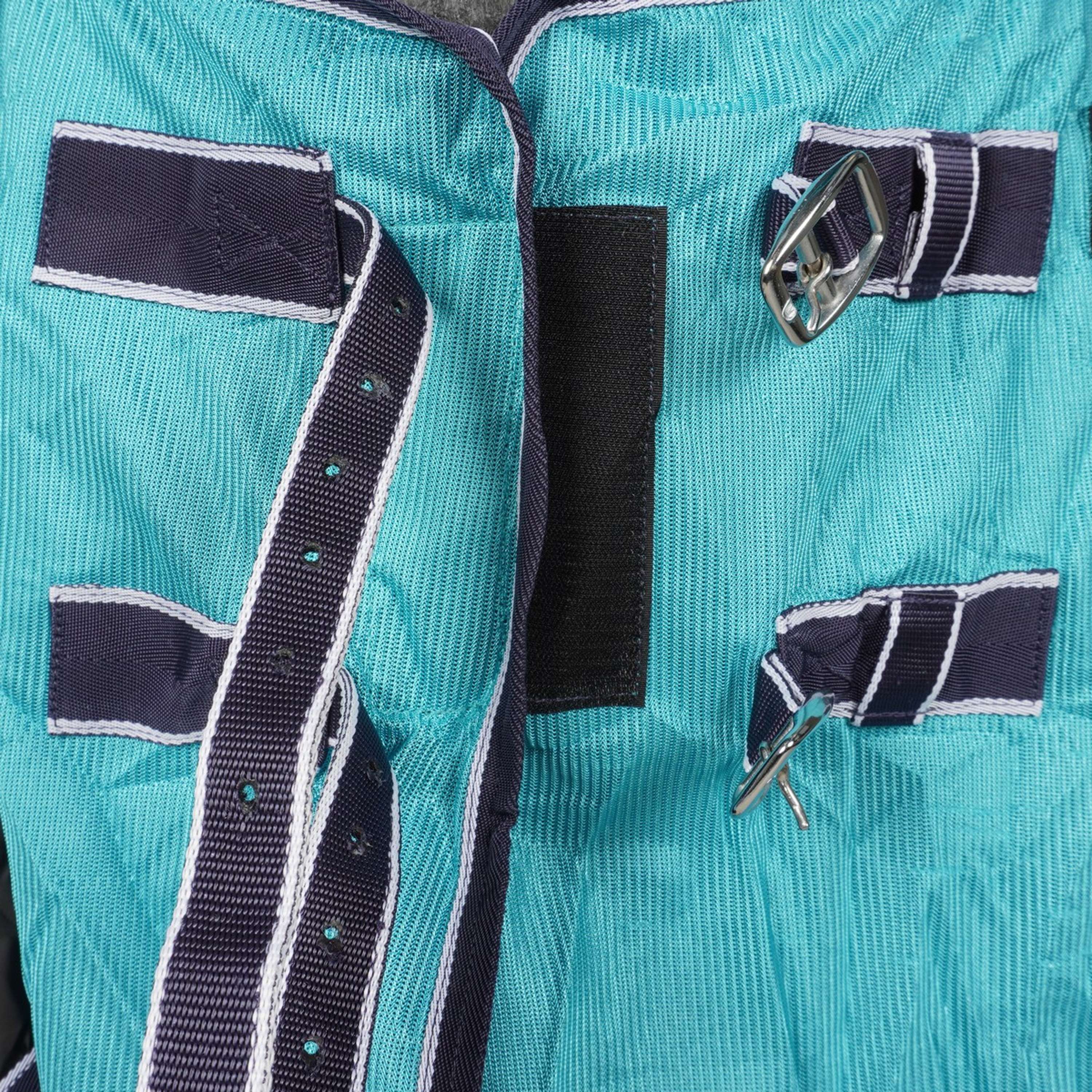 HKM Couverture Anti-Mouches Lissabon avec Couvre-cou Aqua - Image 5