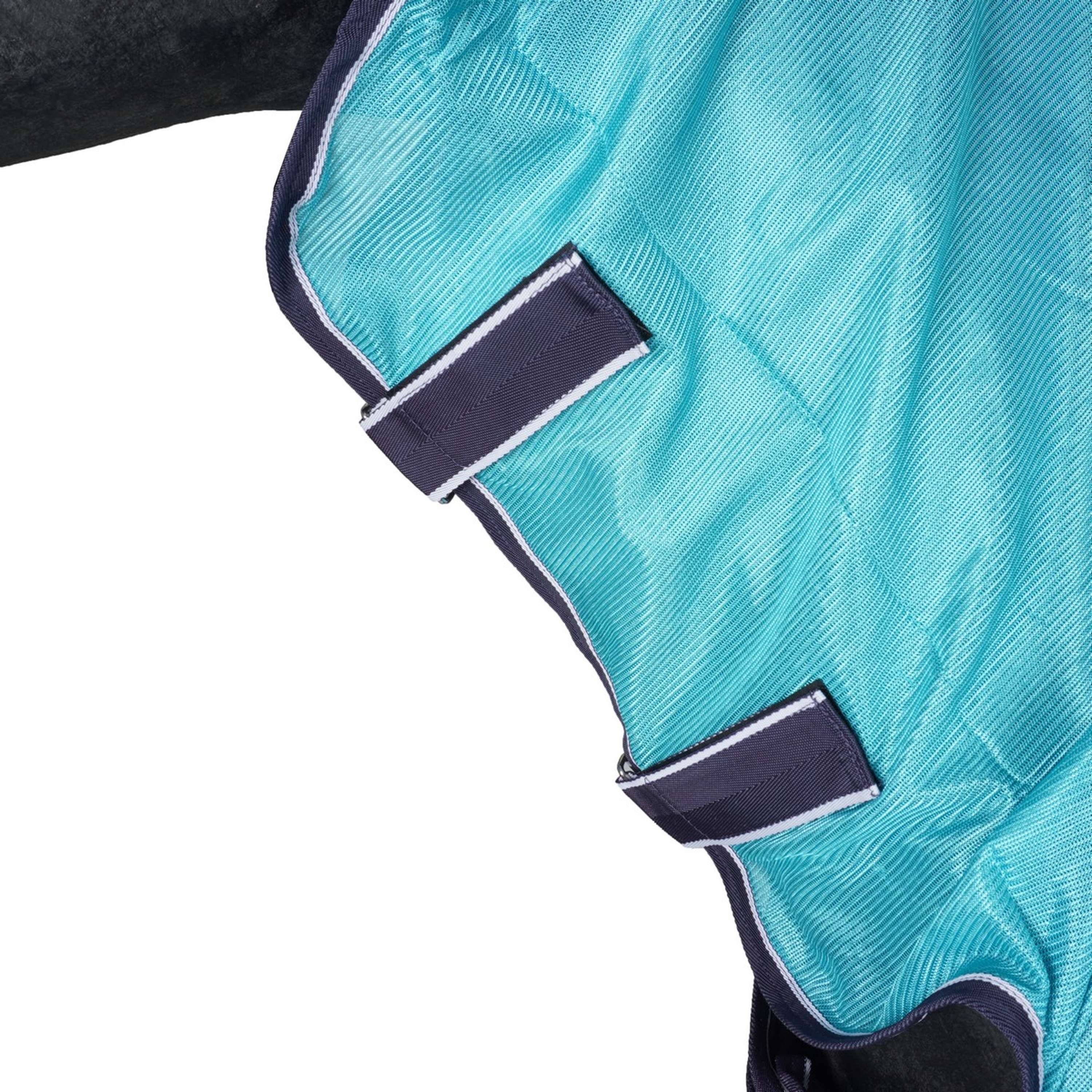 HKM Couverture Anti-Mouches Lissabon avec Couvre-cou Aqua - Image 6