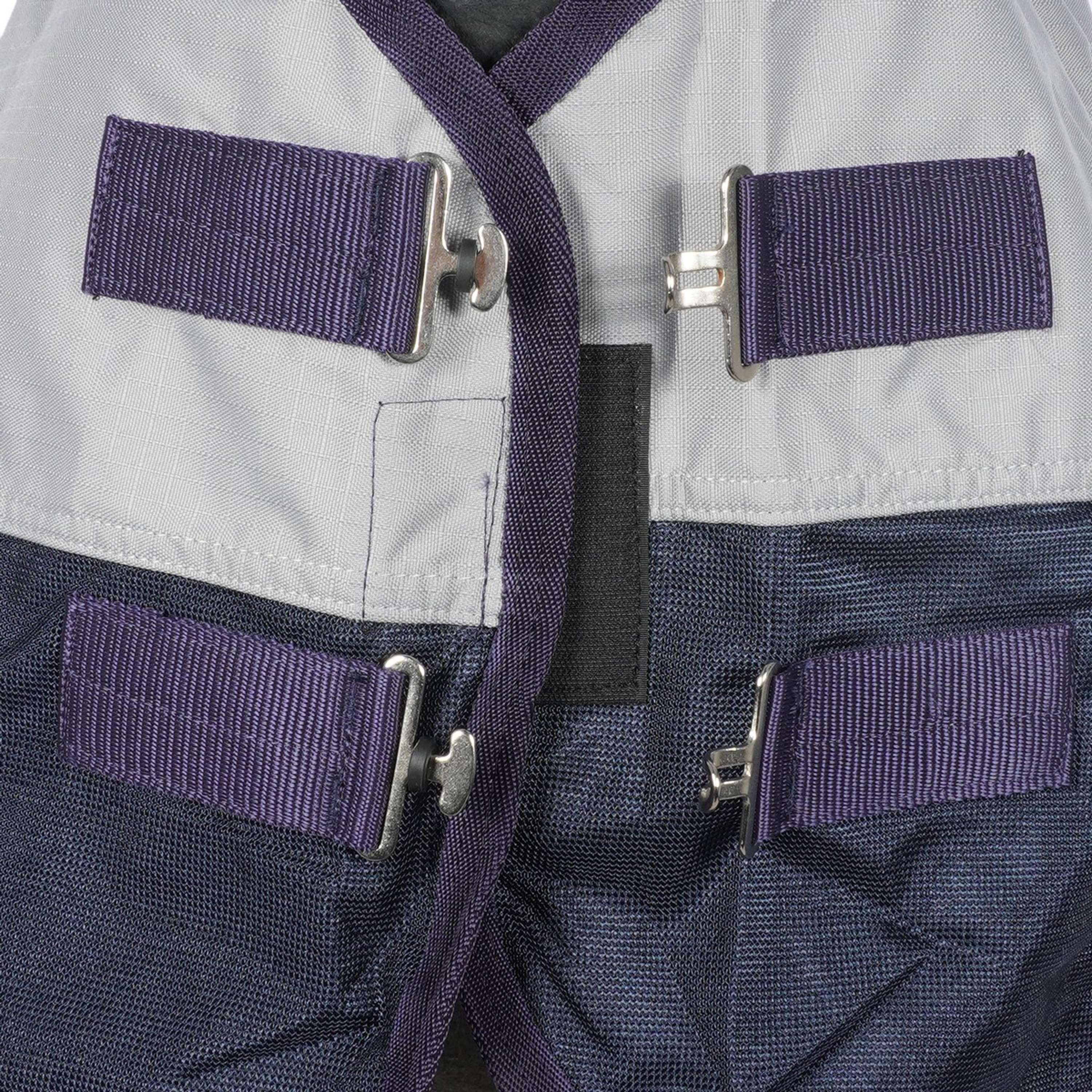 HKM Couverture Anti-Mouches Rain Bleu Foncé/Gris - Image 3