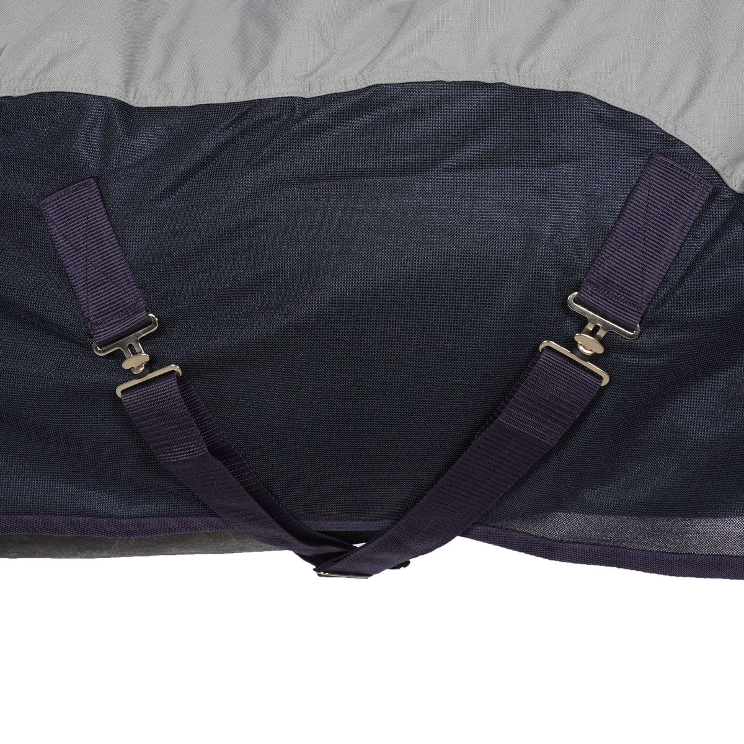 HKM Couverture Anti-Mouches Rain Bleu Foncé/Gris - Image 4
