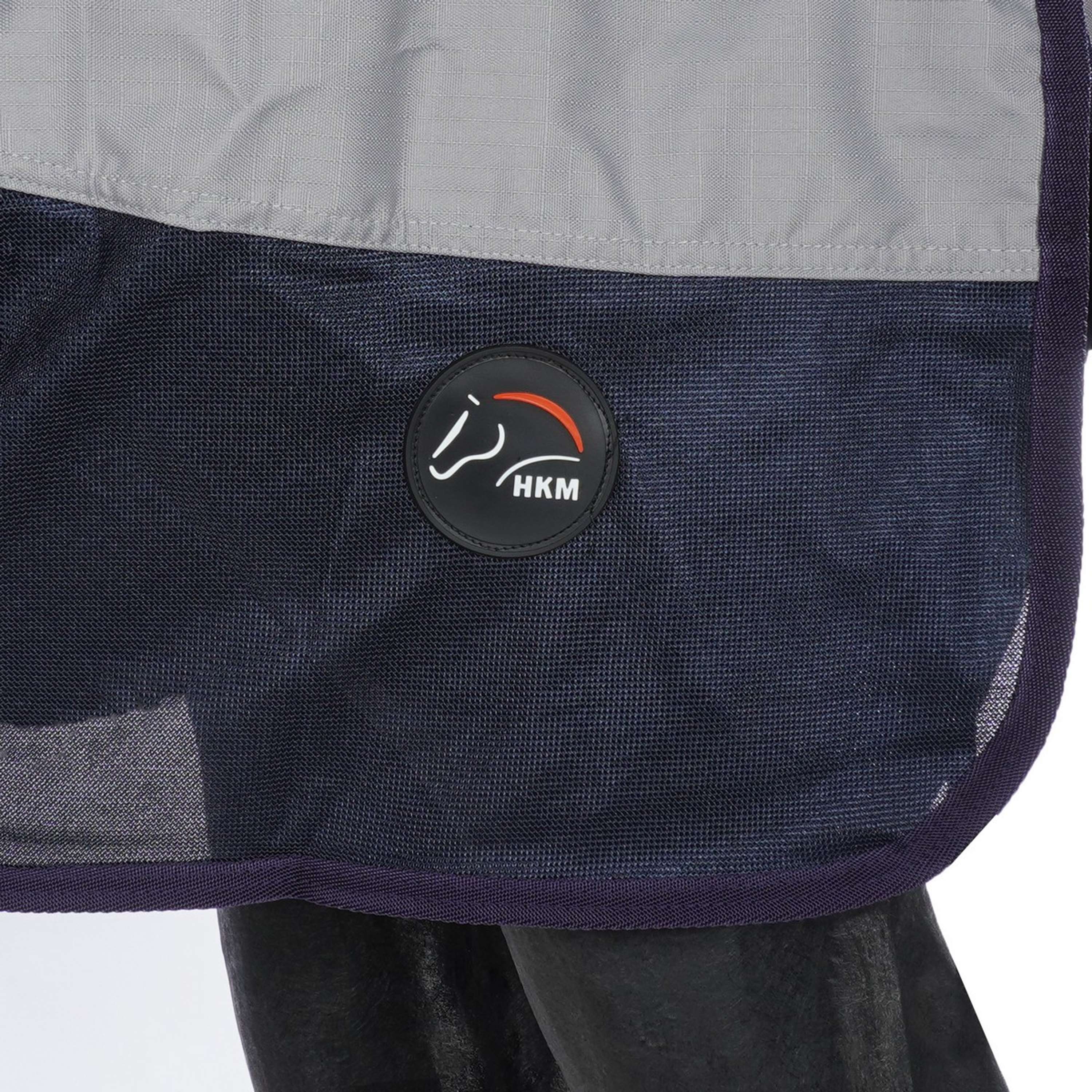 HKM Couverture Anti-Mouches Rain Bleu Foncé/Gris - Image 5