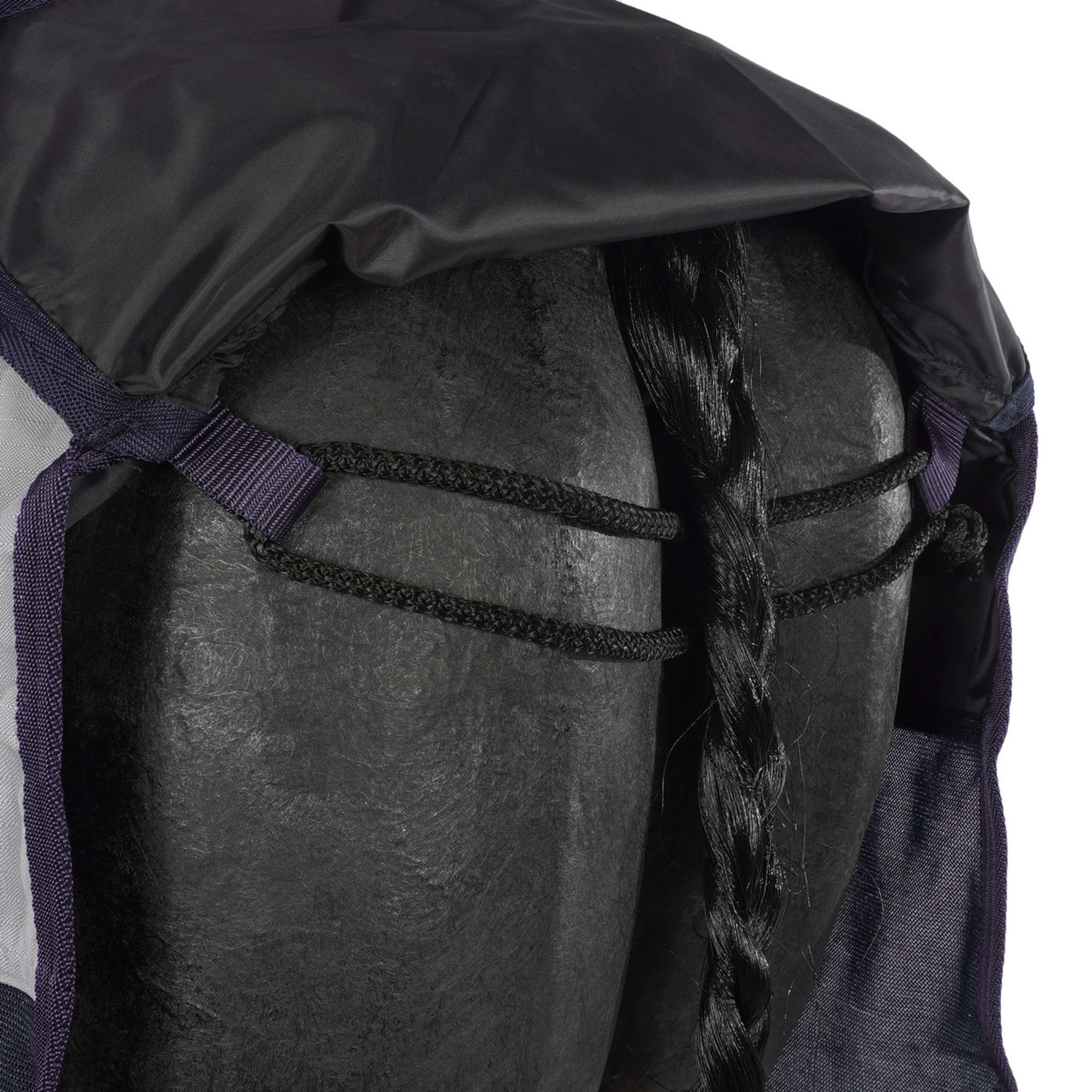 HKM Couverture Anti-Mouches Rain Bleu Foncé/Gris - Image 7