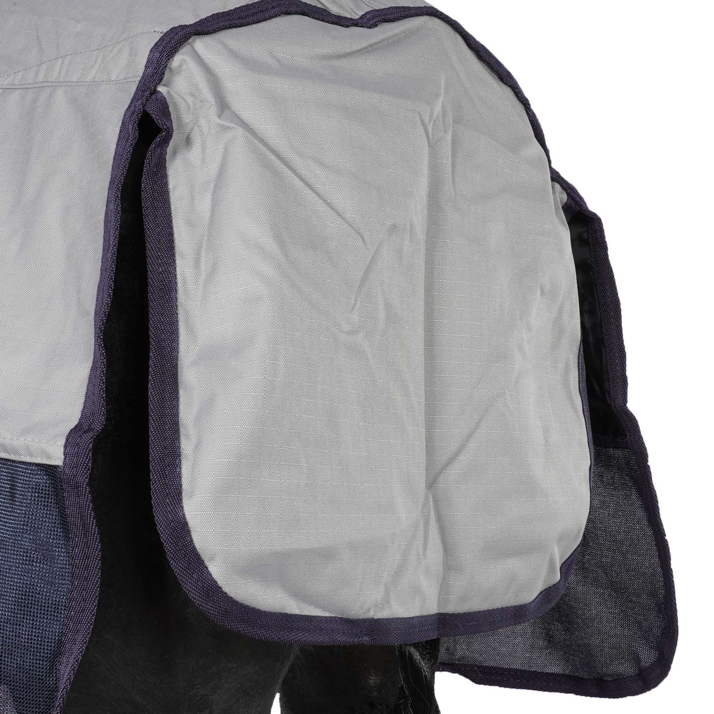 HKM Couverture Anti-Mouches Rain with Neck and Bellyflap Bleu Foncé/Gris - Image 10