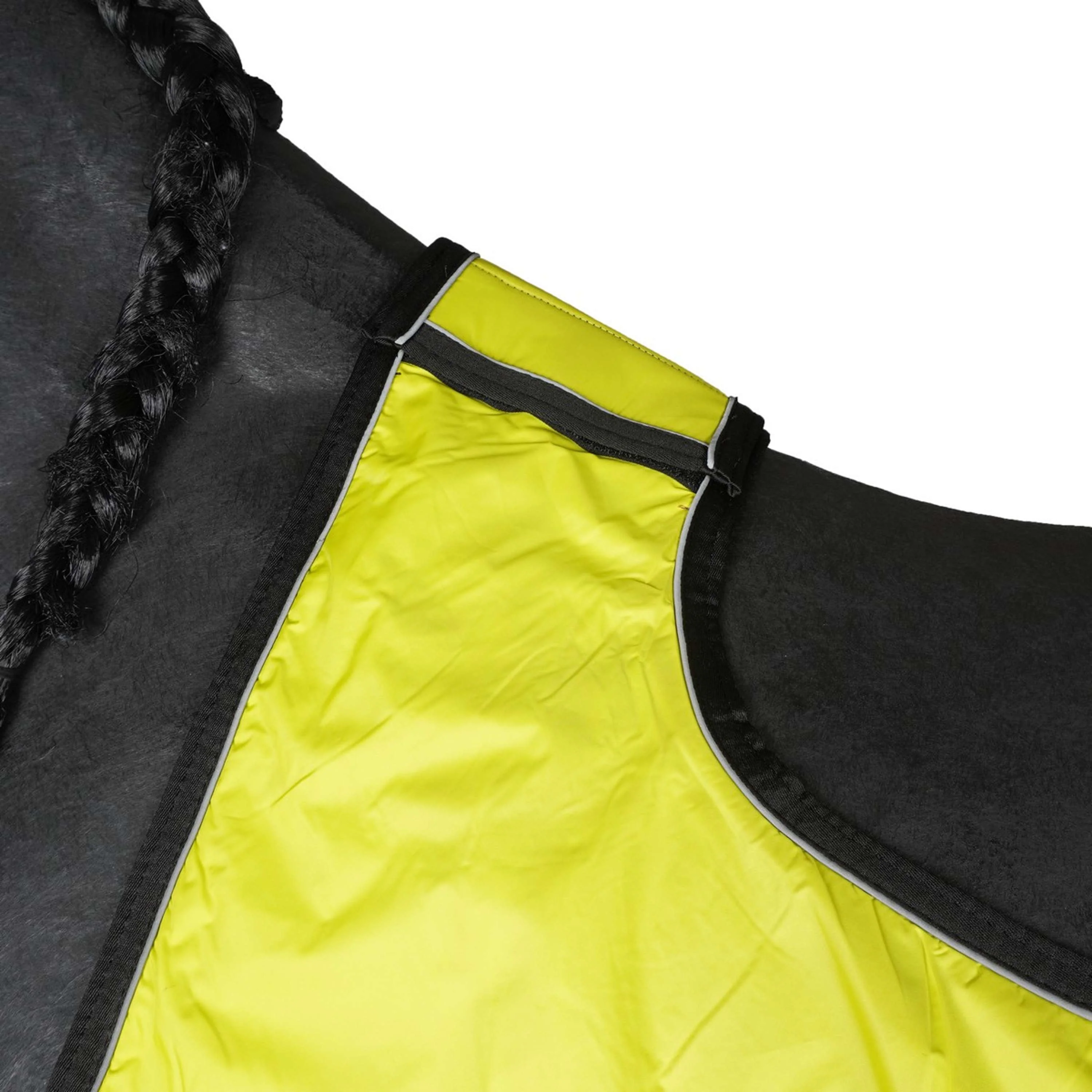 HKM Couvre-reins Reflective avec Doublure Fleece Néon Jaune - Image 3