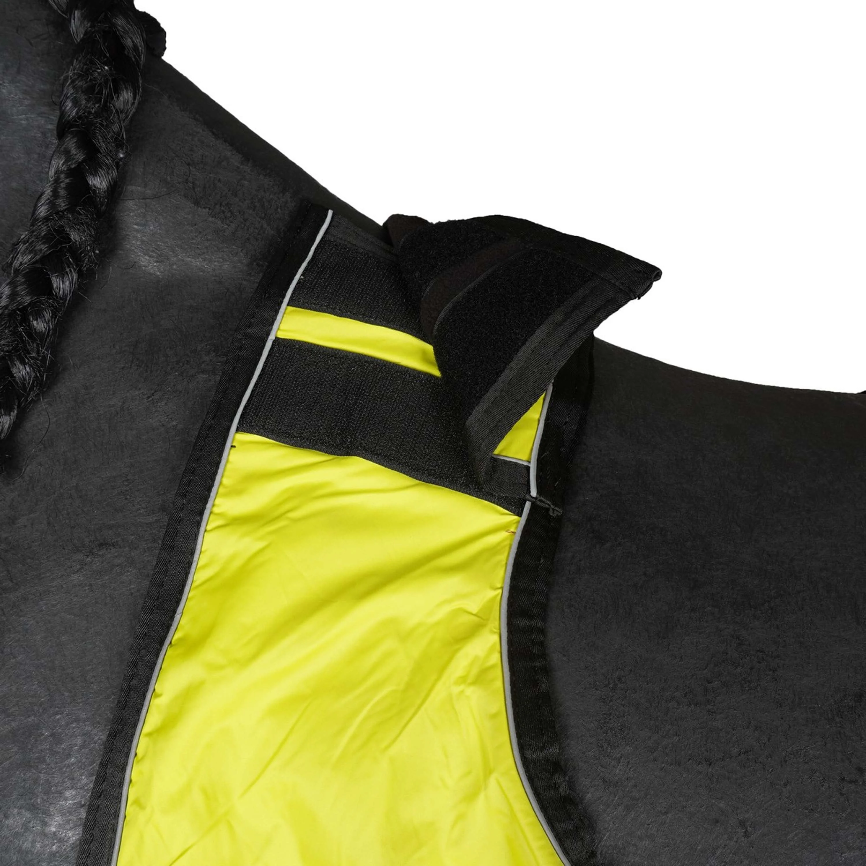HKM Couvre-reins Reflective avec Doublure Fleece Néon Jaune - Image 4