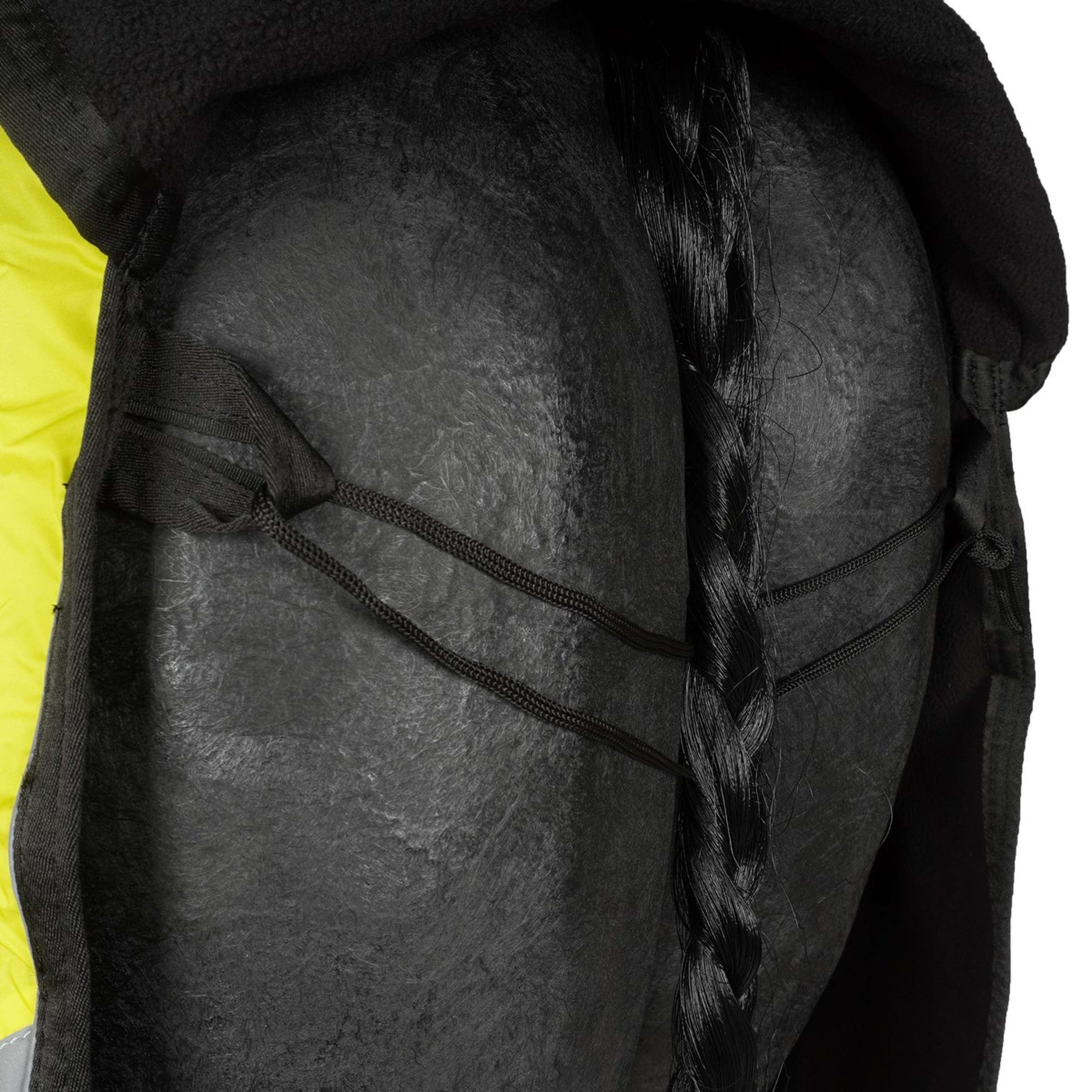 HKM Couvre-reins Reflective avec Doublure Fleece Néon Jaune - Image 6