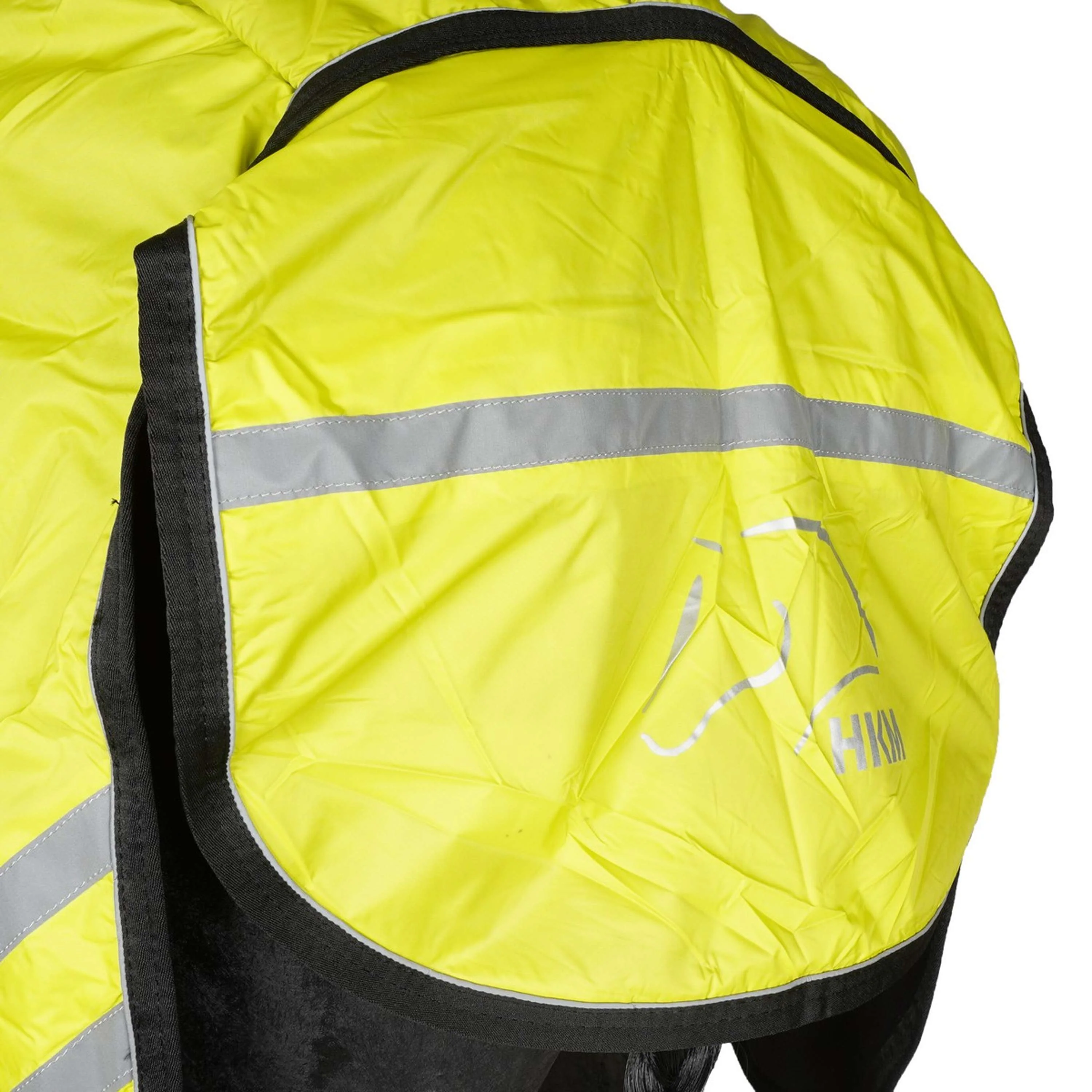 HKM Couvre-reins Reflective avec Doublure Fleece Néon Jaune - Image 7