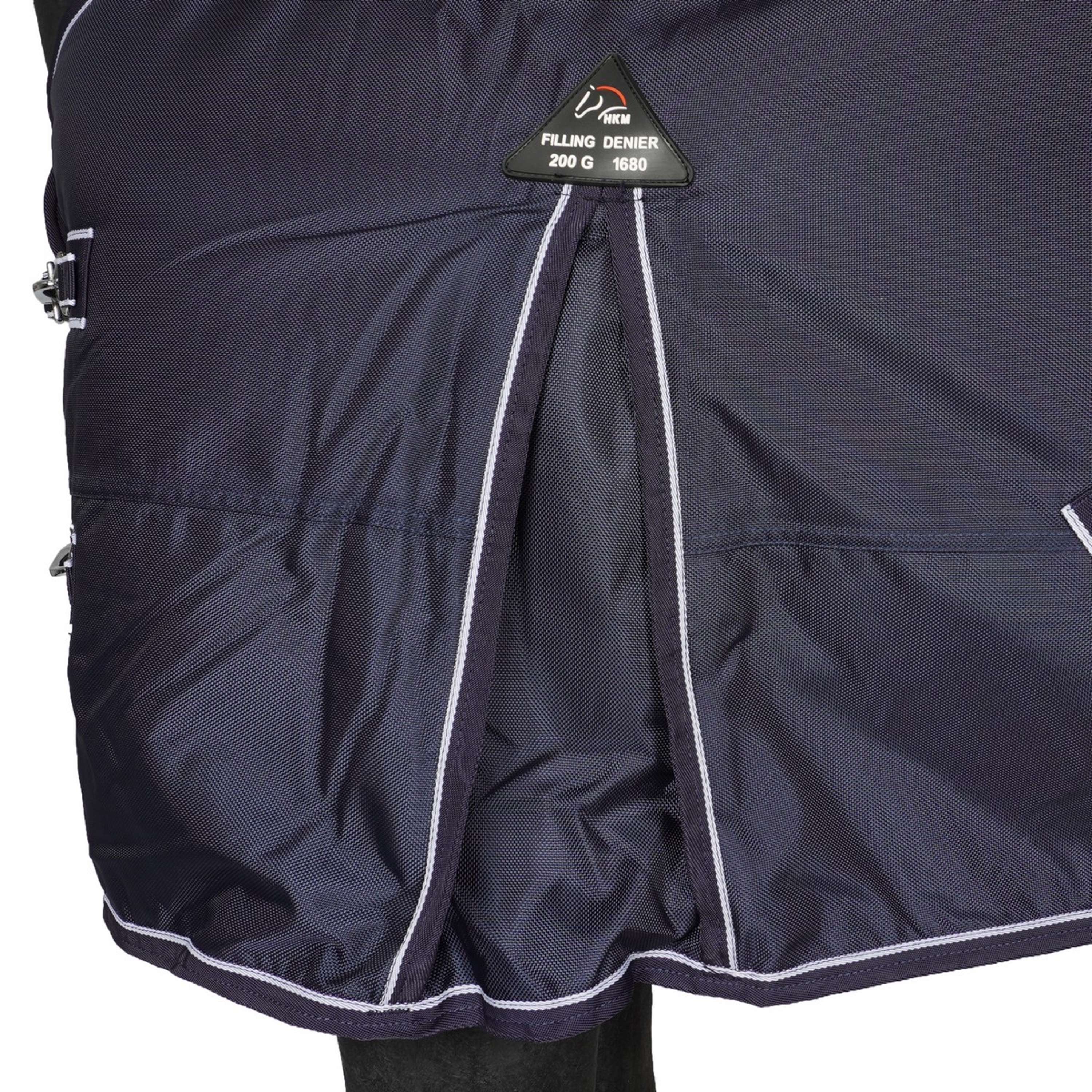 HKM Couverture d'Extérieur Premium 1680D 200g avec Teddy Doublure Bleu Foncé - Image 4