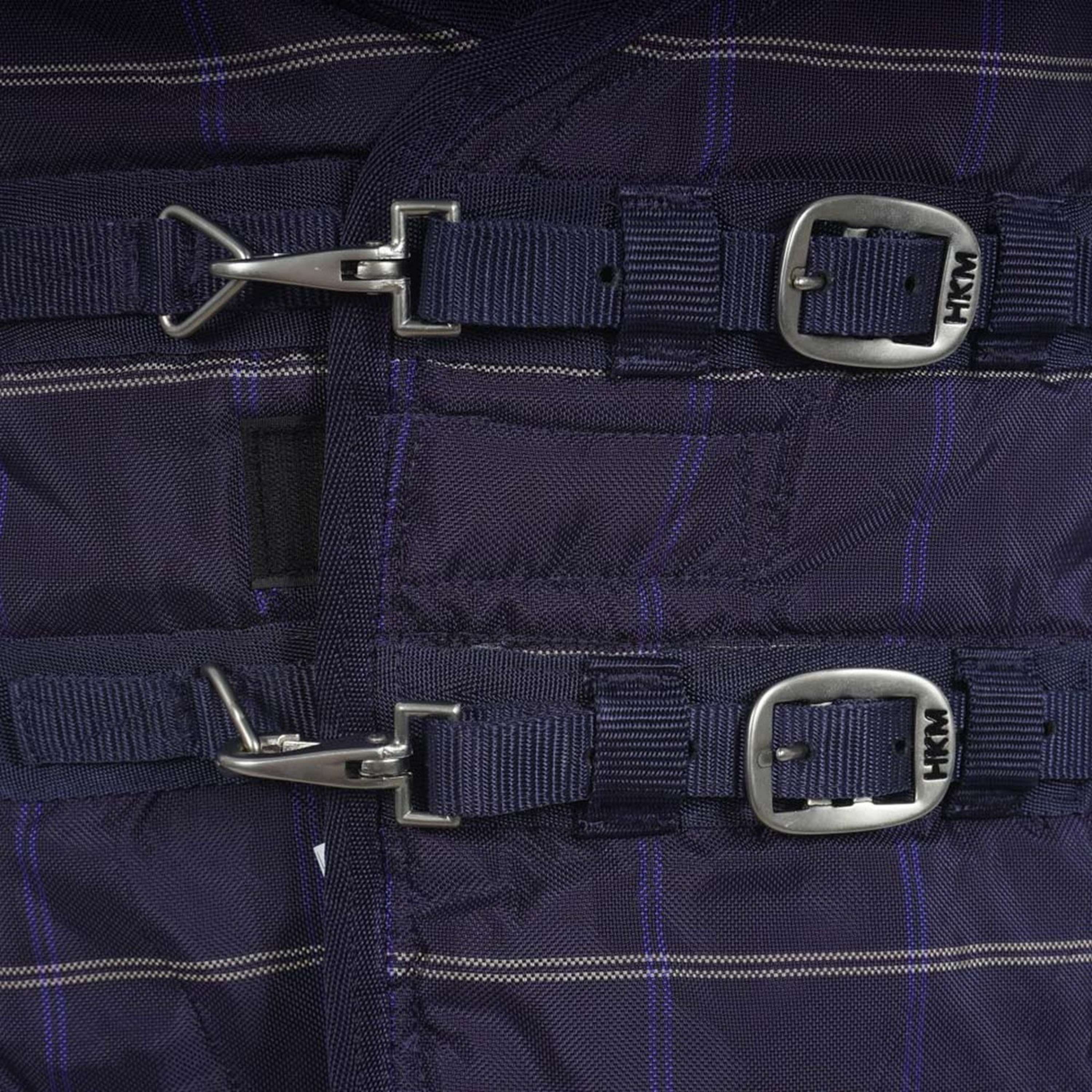 HKM Couverture d'hiver/d'écurie 200g Coton 1200D Bleu foncé - Image 2