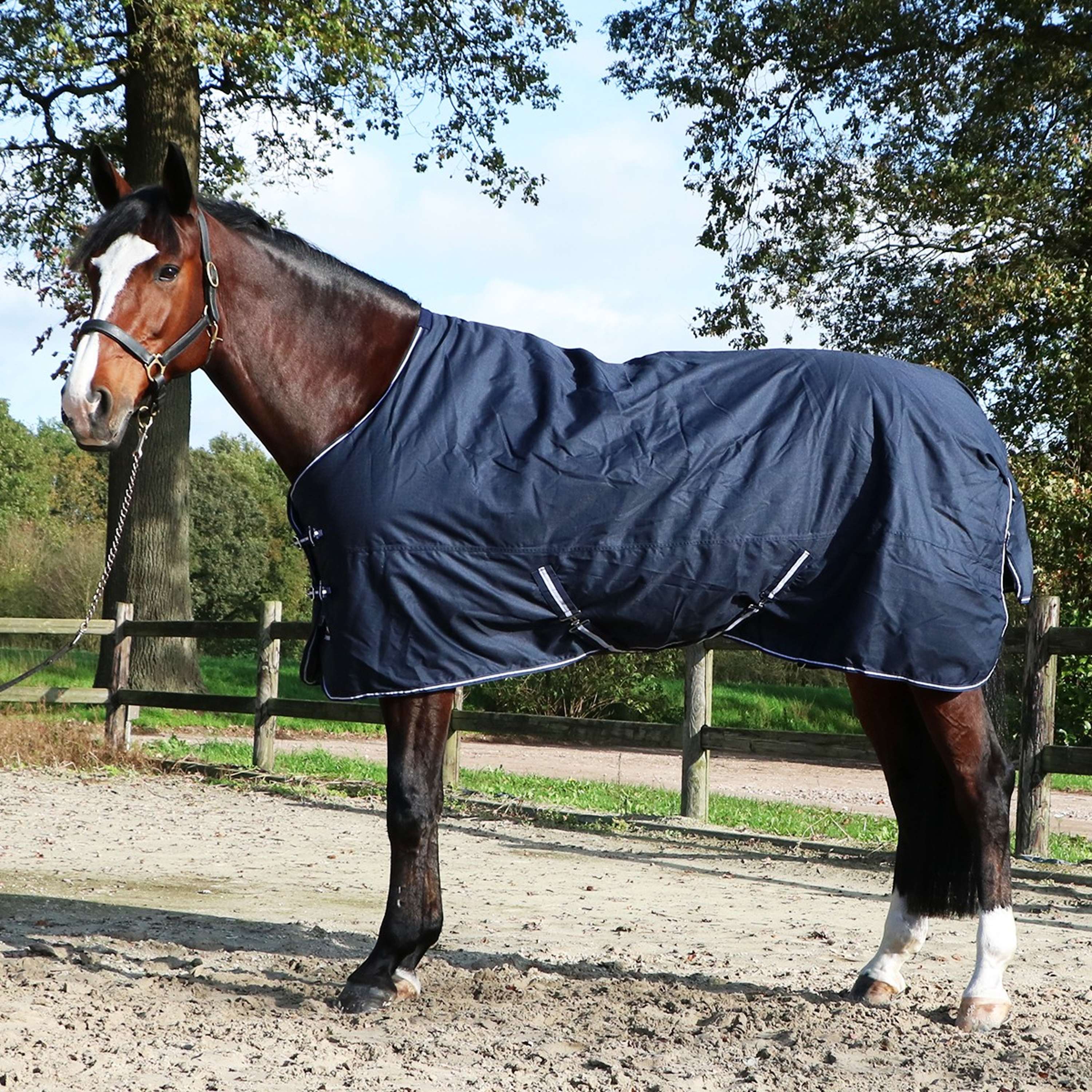 HKM Couverture d'Hiver Economic 250g Bleu Foncé - Image 9