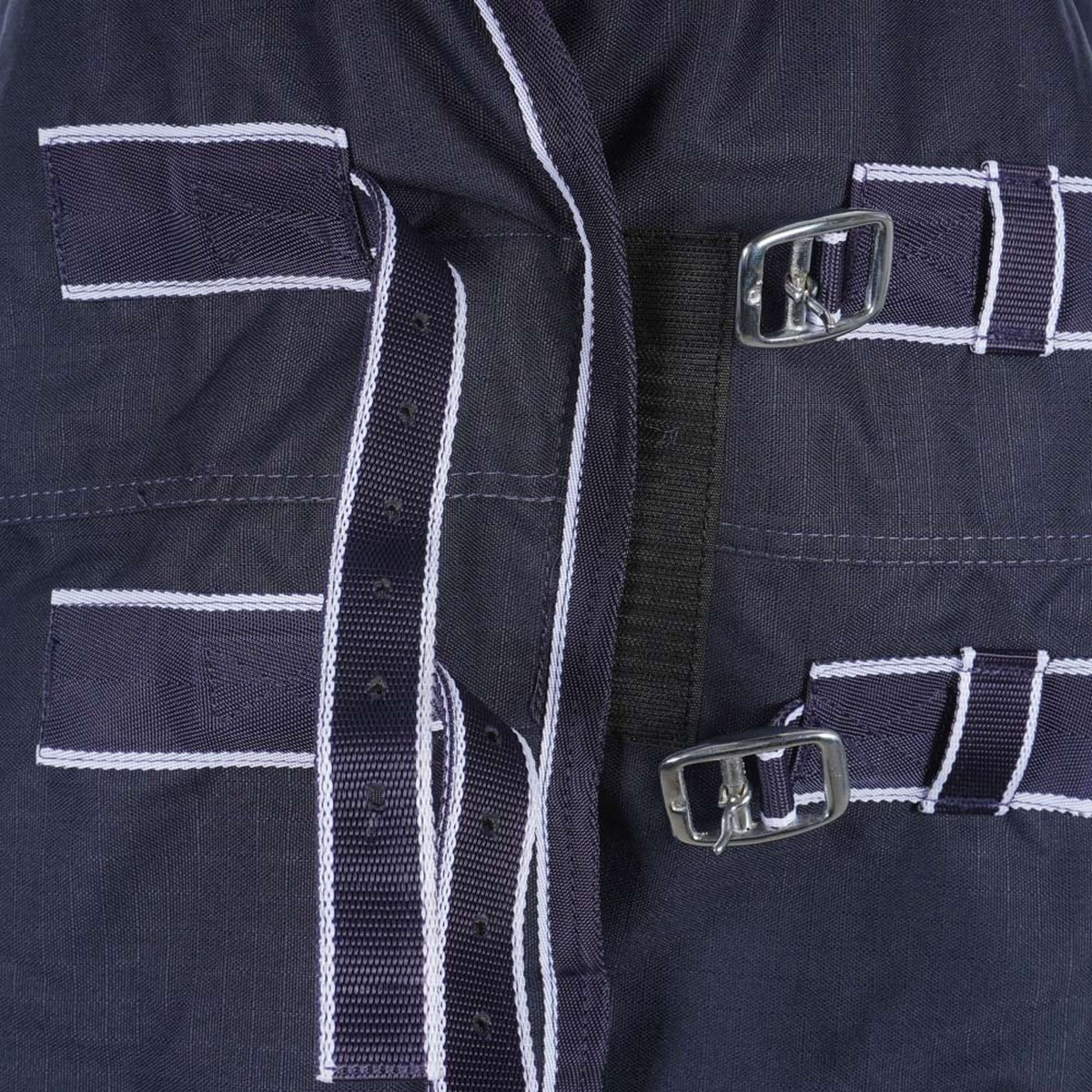 HKM Couverture d'Hiver Starter 600D Highneck avec Polarfleece 0g Bleu Foncé - Image 3