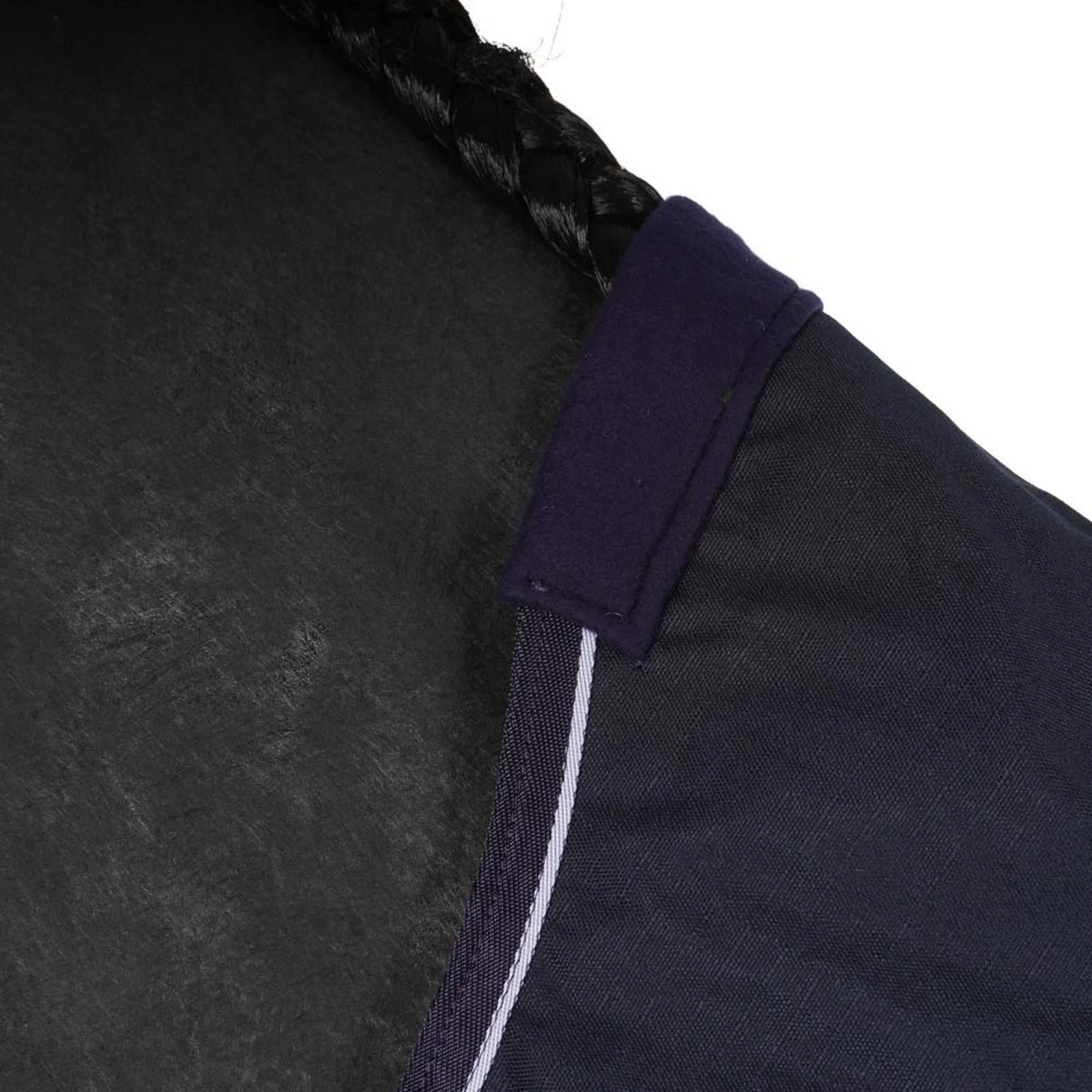 HKM Couverture d'Hiver Starter 600D Highneck avec Polarfleece 0g Bleu Foncé - Image 4
