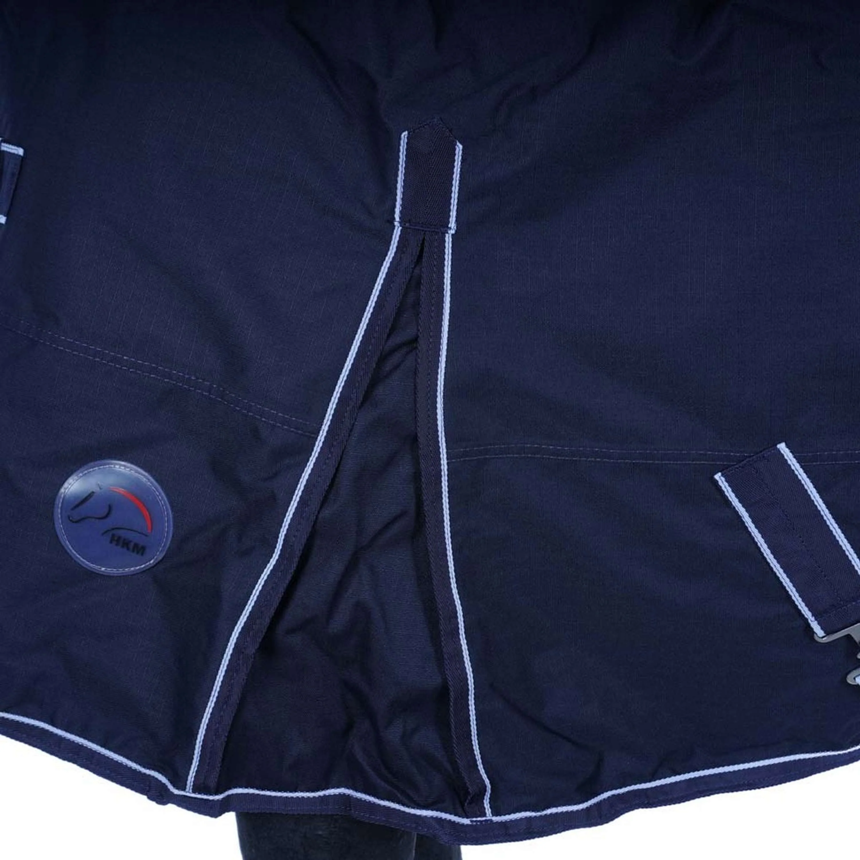 HKM Couverture d'Hiver Starter 600D Highneck avec Polarfleece 0g Bleu Foncé - Image 5