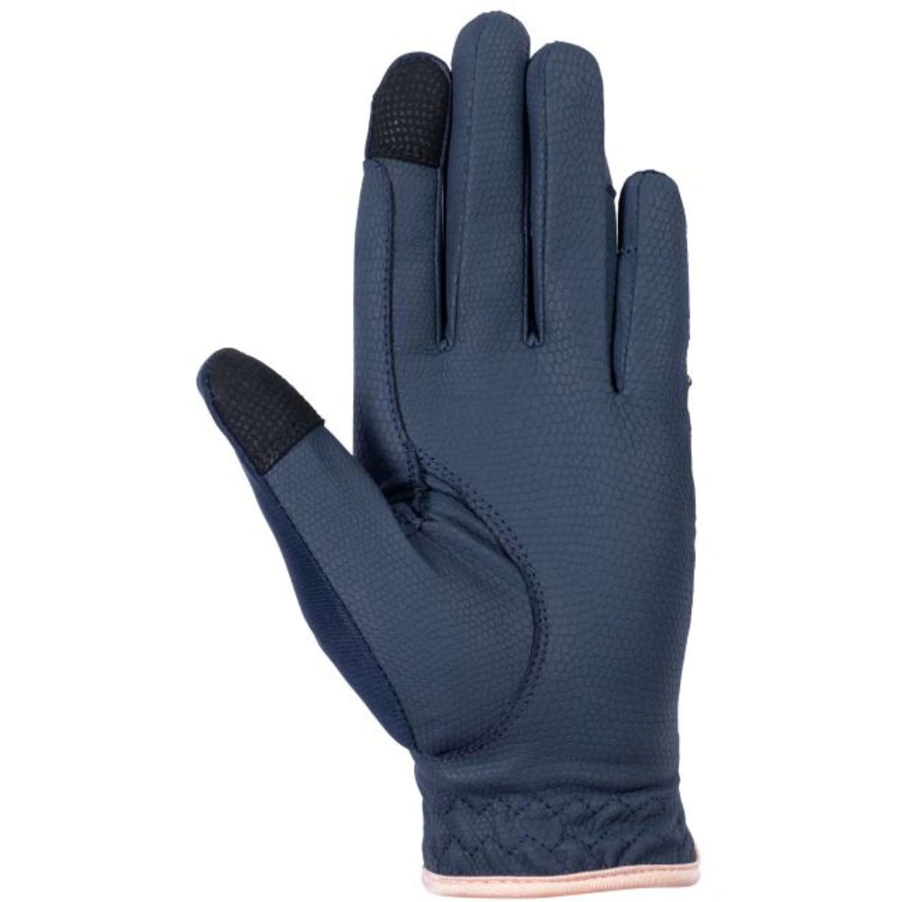 HKM Gants d'Équitation Rosegold Glamour Bleu Foncé - Image 2