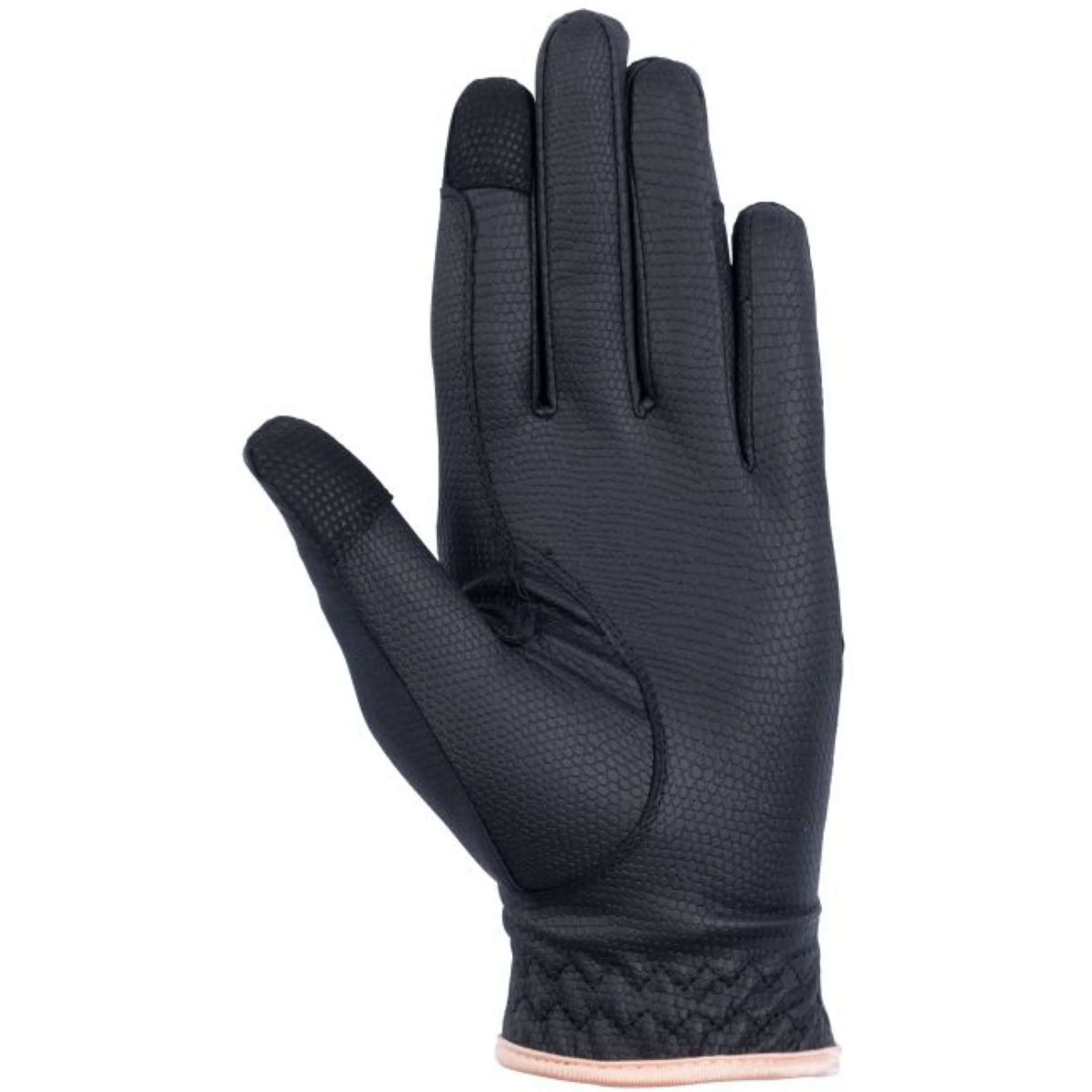 HKM Gants d'Équitation Rosegold Glamour Noir - Image 2