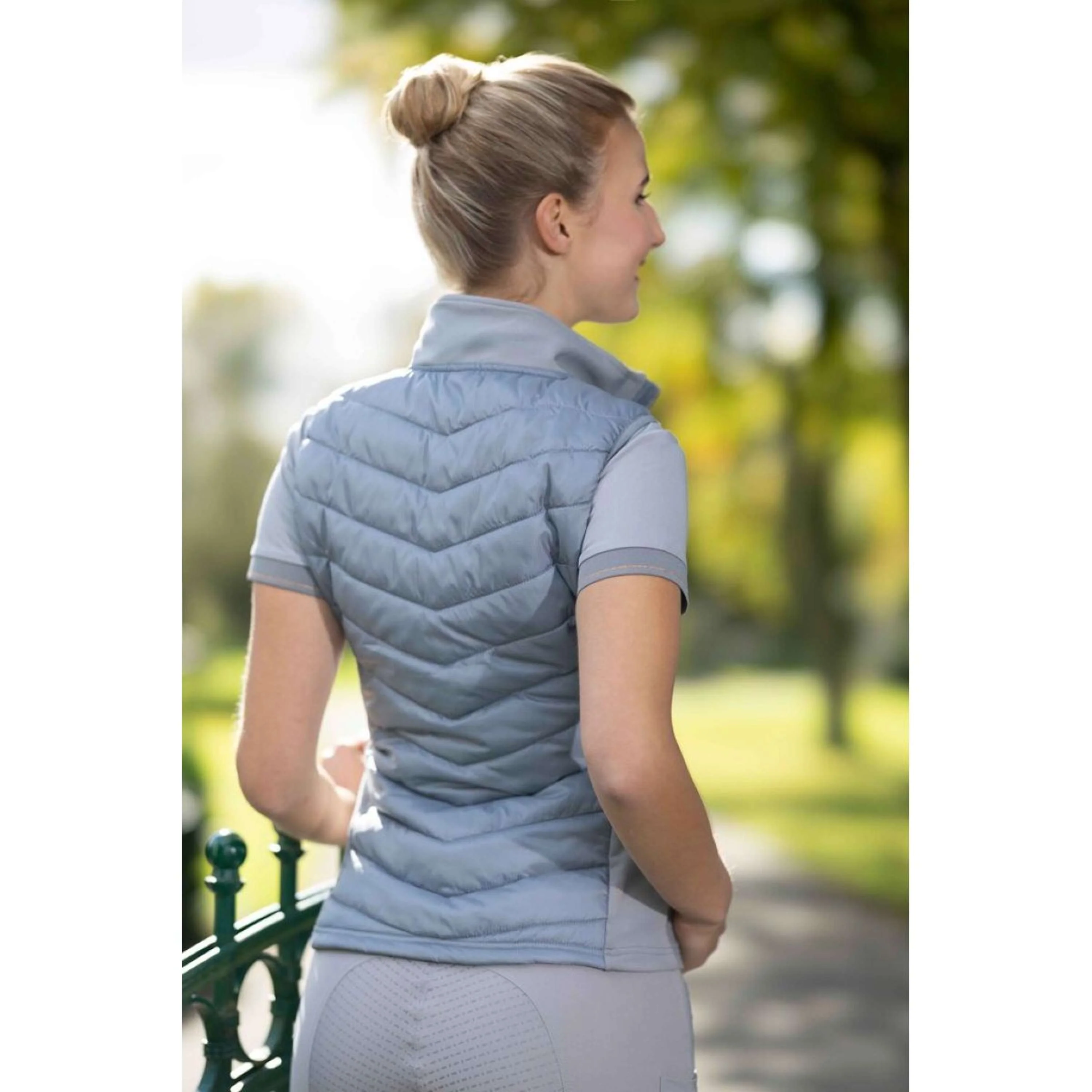 HKM Gilet Sans Manches Basel Gris/Or Rose - Image 5