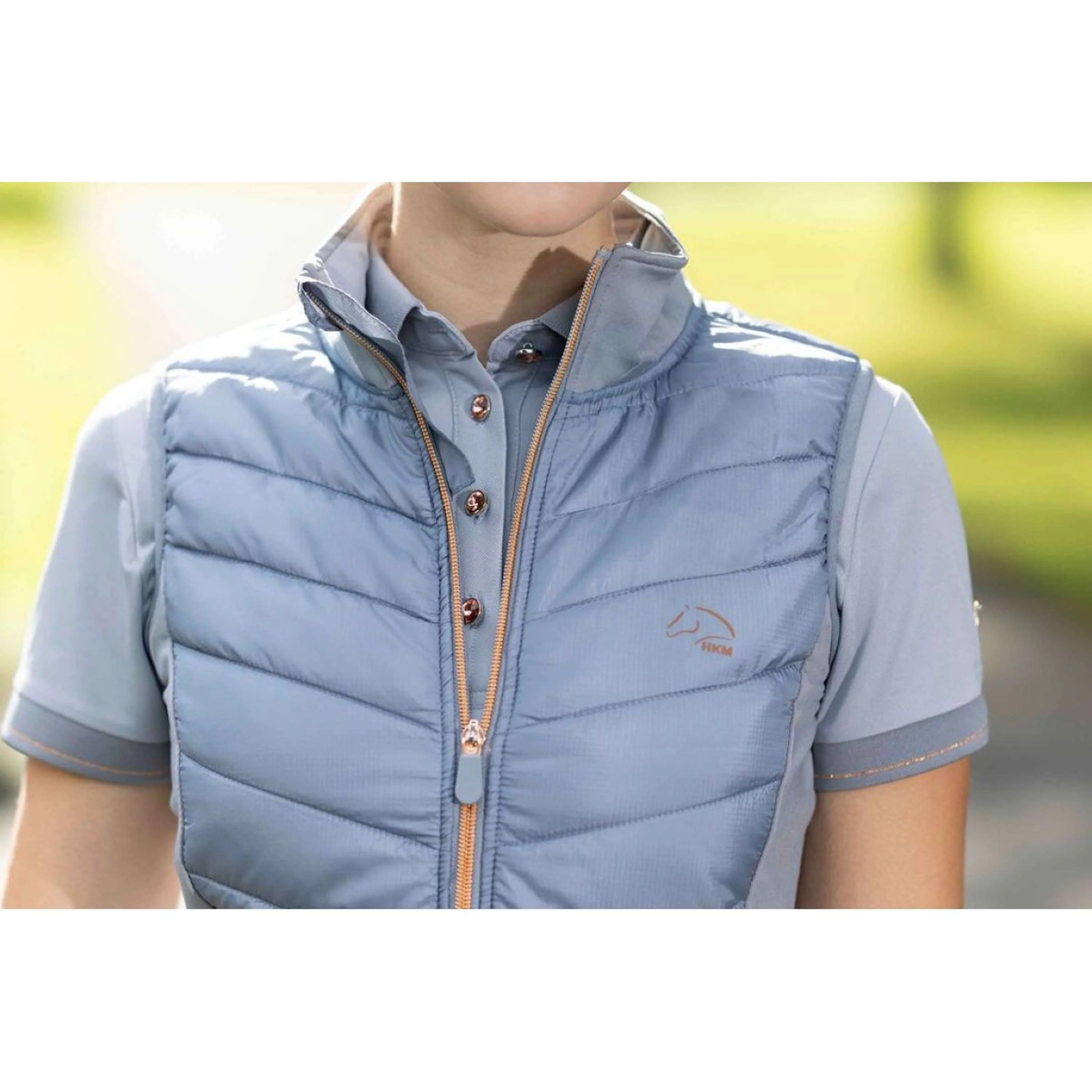 HKM Gilet Sans Manches Basel Gris/Or Rose - Image 6