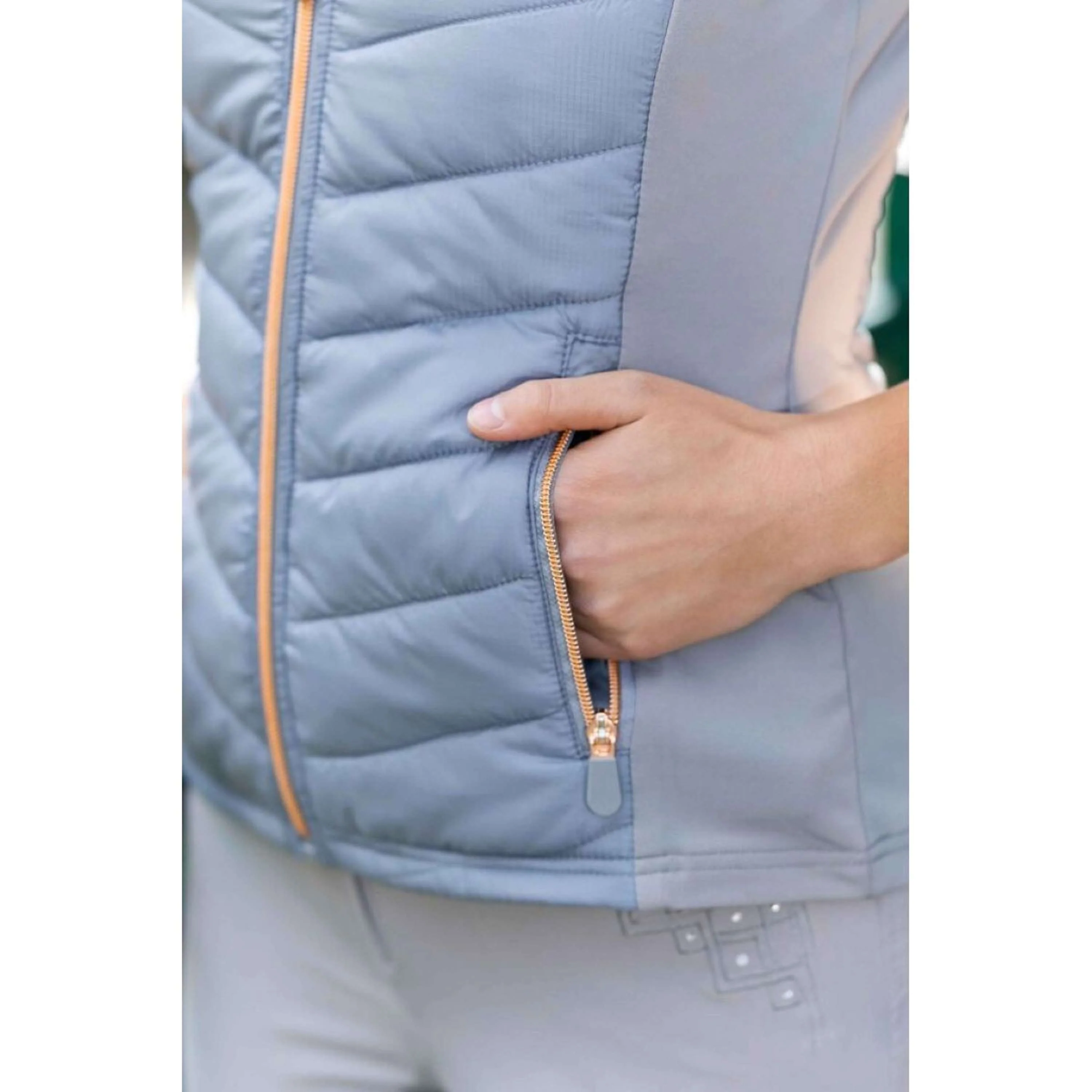 HKM Gilet Sans Manches Basel Gris/Or Rose - Image 7