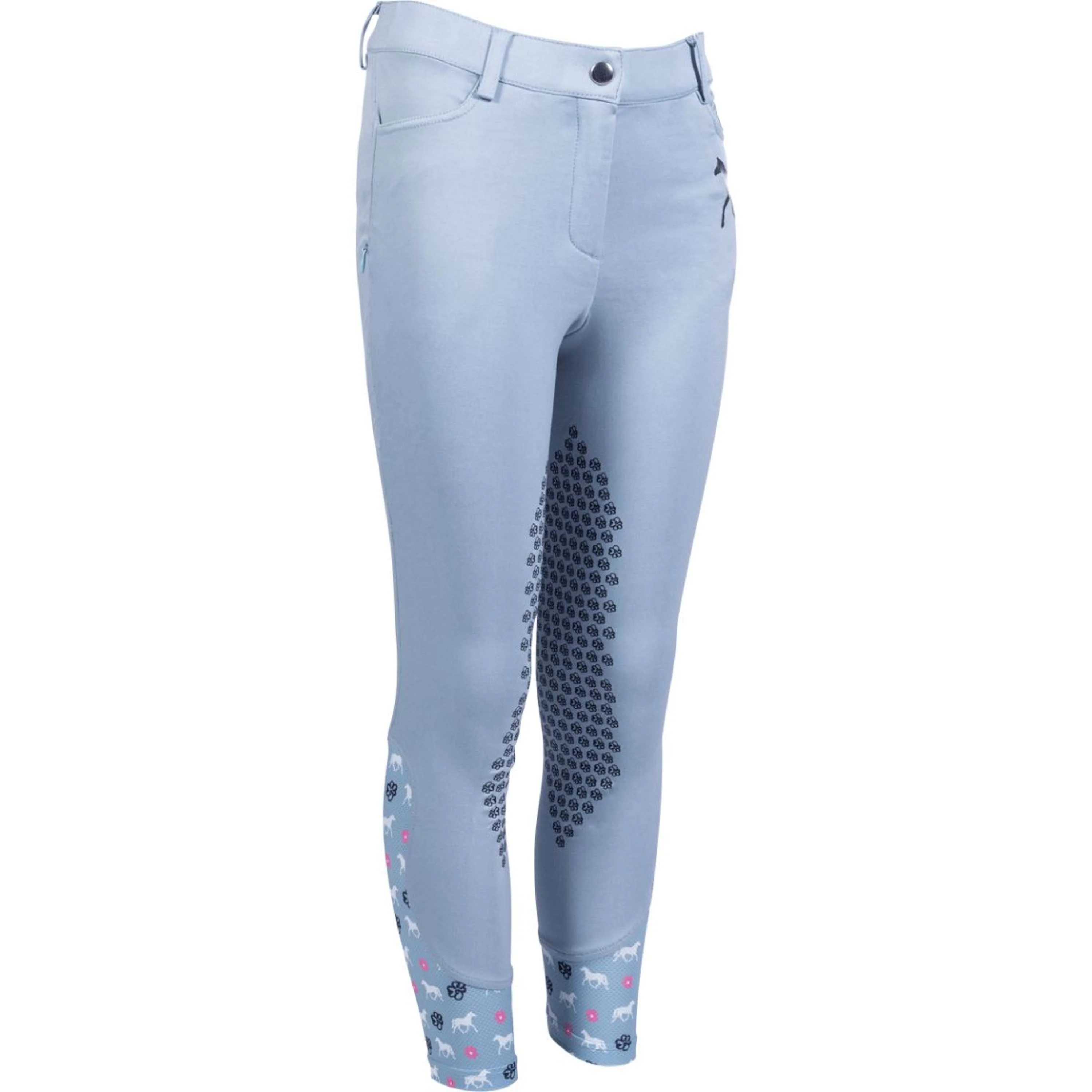 HKM Pantalon d'Équitation Bria Half Grip Bleu Fumée - Image 2