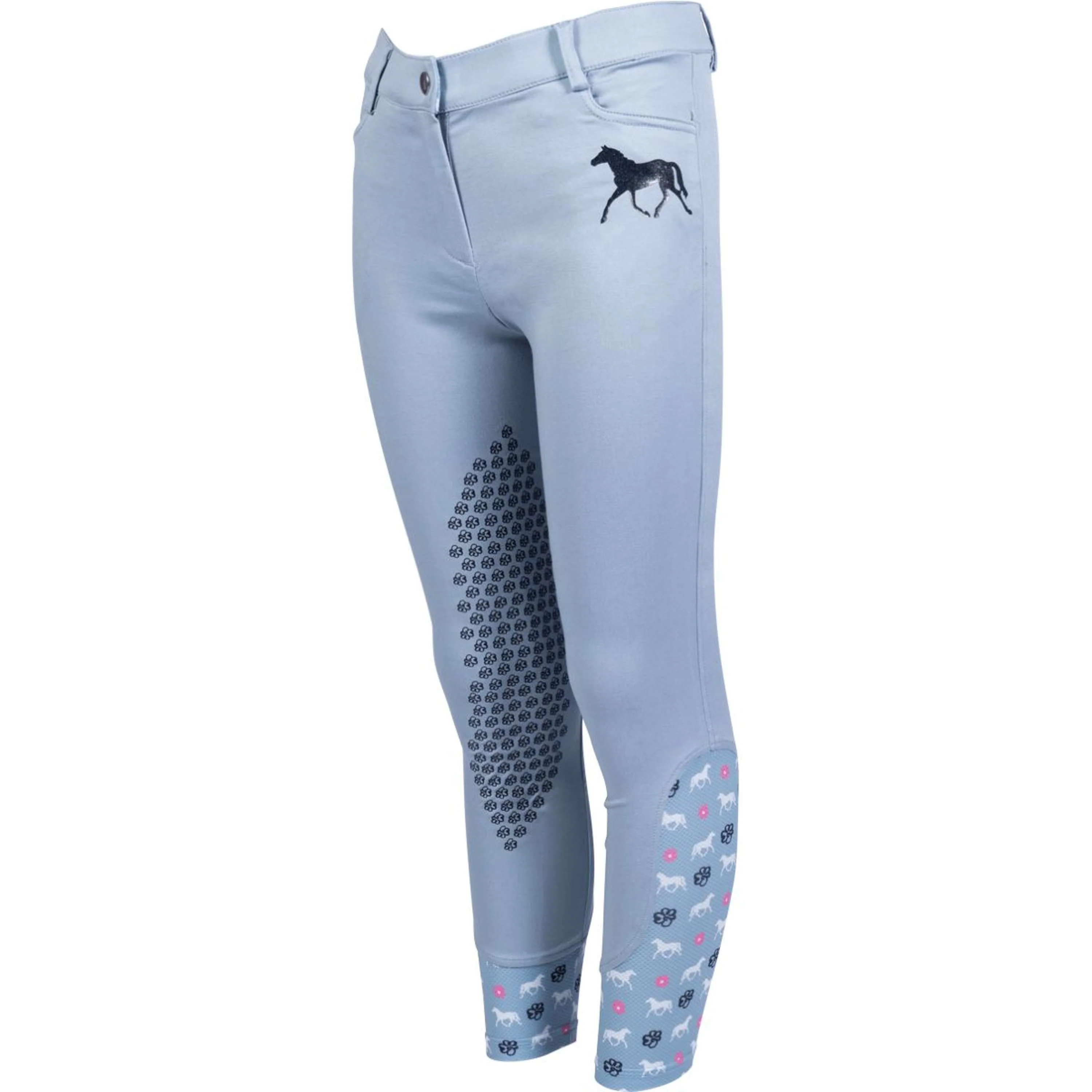 HKM Pantalon d'Équitation Bria Half Grip Bleu Fumée - Image 4