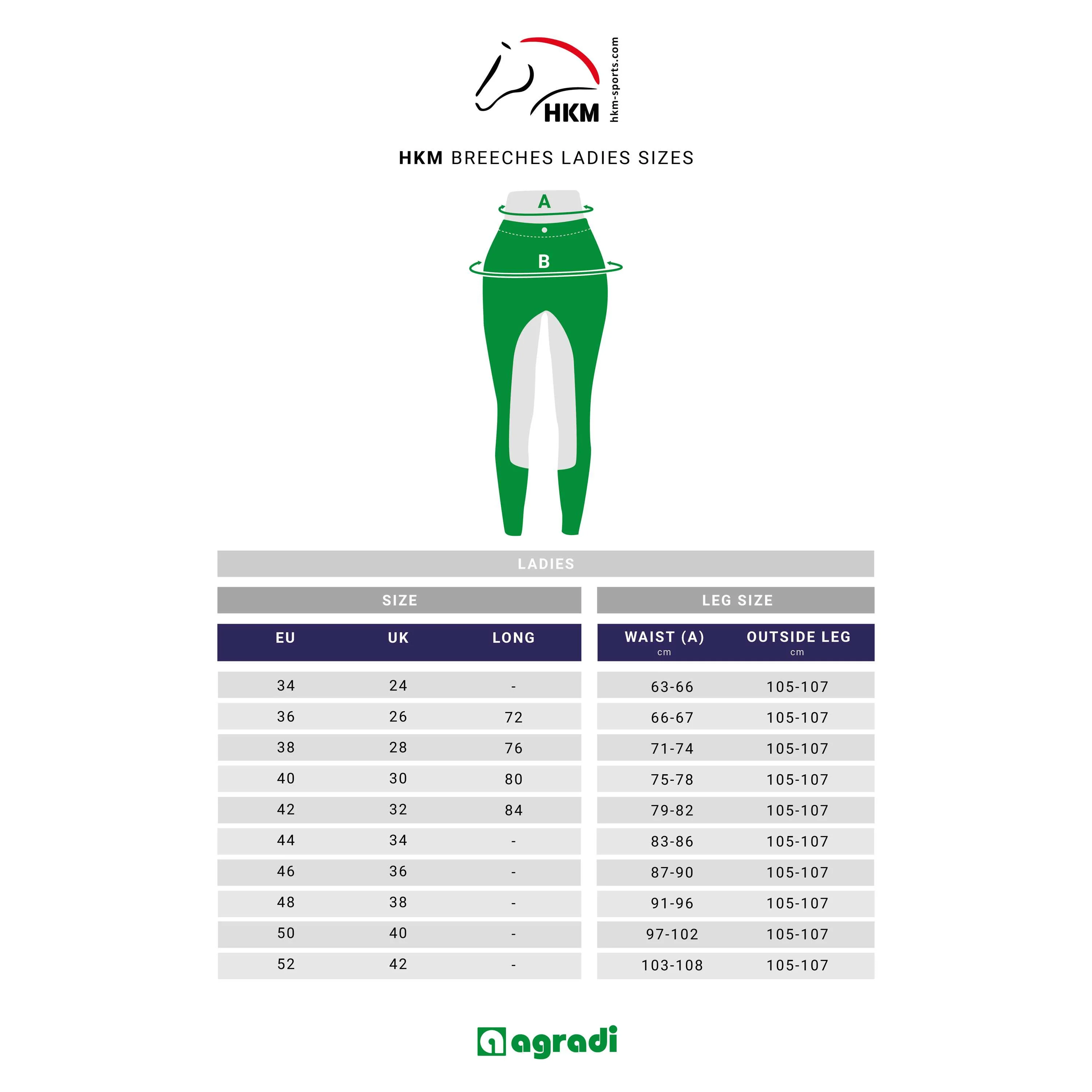HKM Pantalon d'Équitation Bria Half Grip Bleu Fumée - Image 5