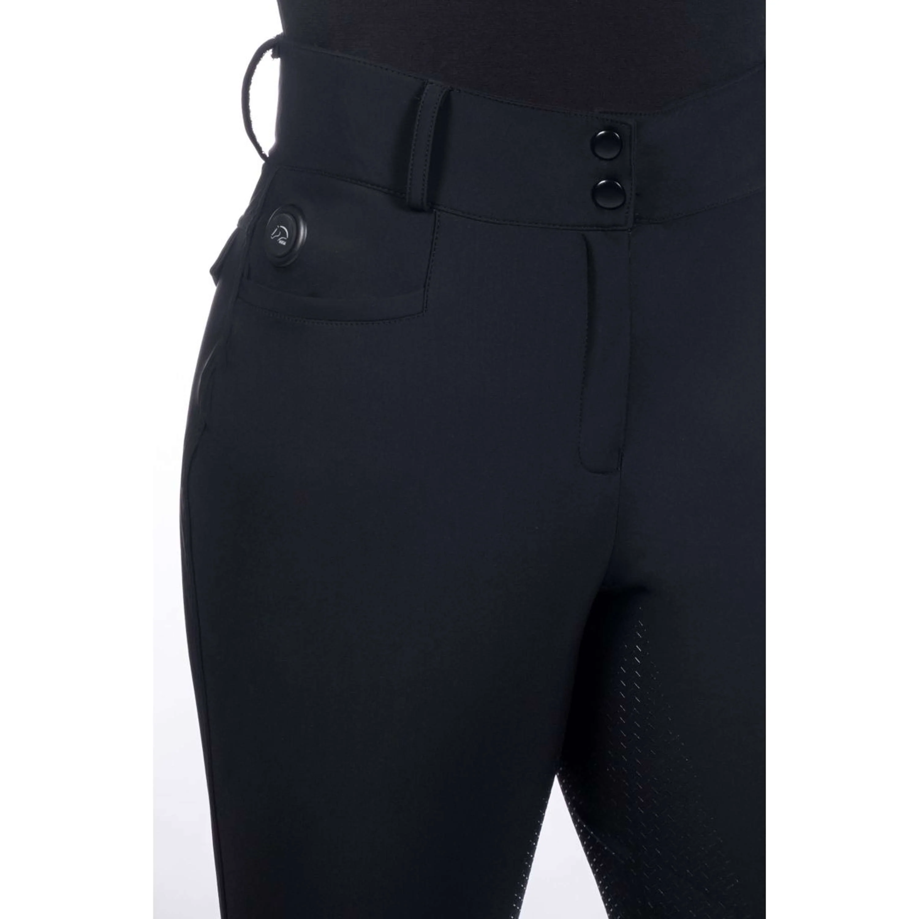 HKM Pantalon d'Équitation Keep Warm Full Grip Noir - Image 4