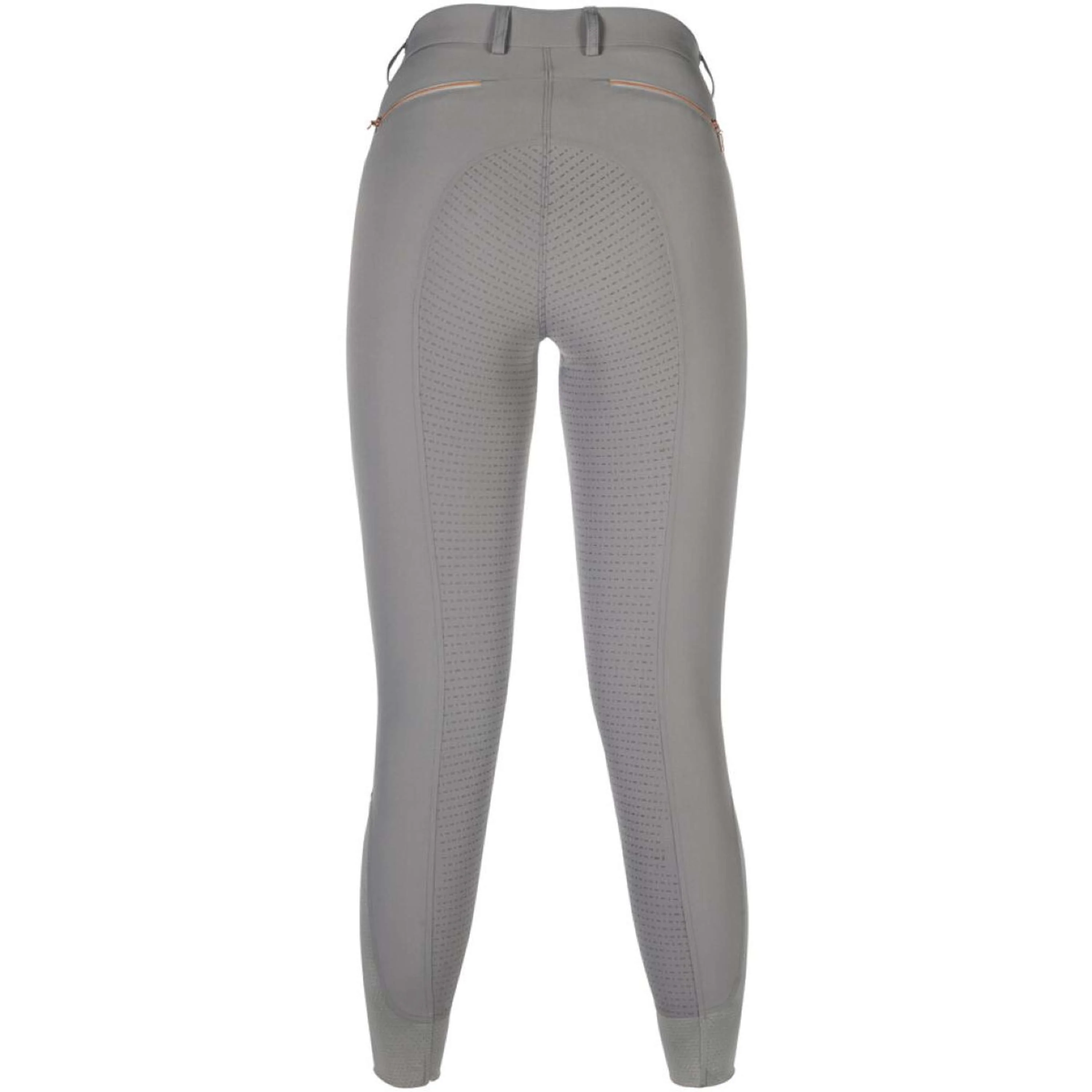HKM Pantalon d'Équitation Rosegold Sparkle Full Grip Gris/Or Rose - Image 4