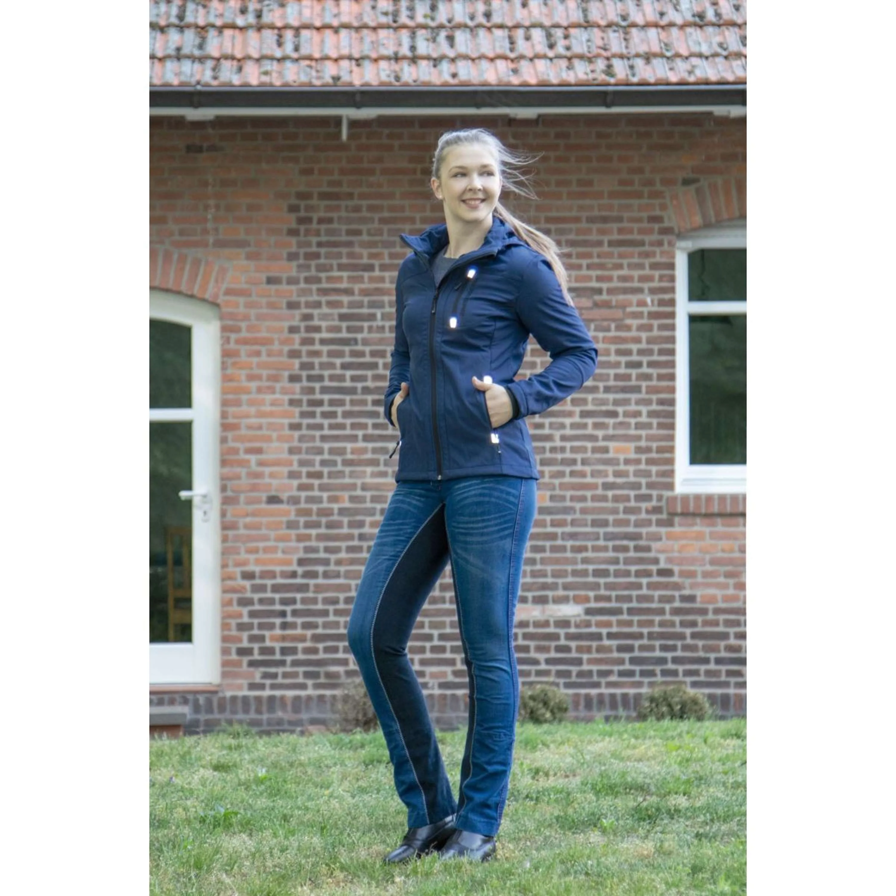 HKM Pantalon d'Équitation Summer Denim Bleu jeans/Bleu foncé - Image 10