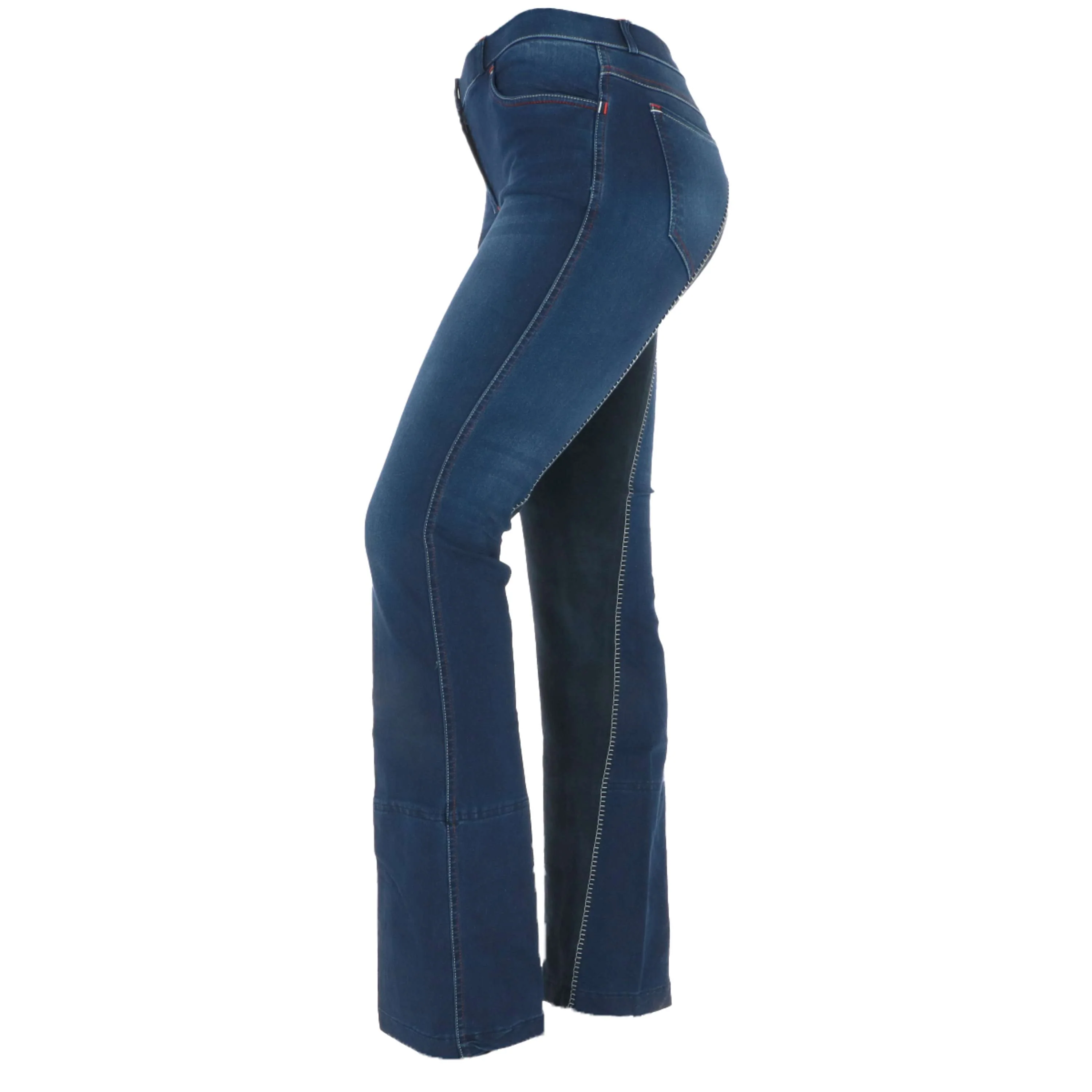 HKM Pantalon d'Équitation Summer Denim Bleu jeans/Bleu foncé - Image 2
