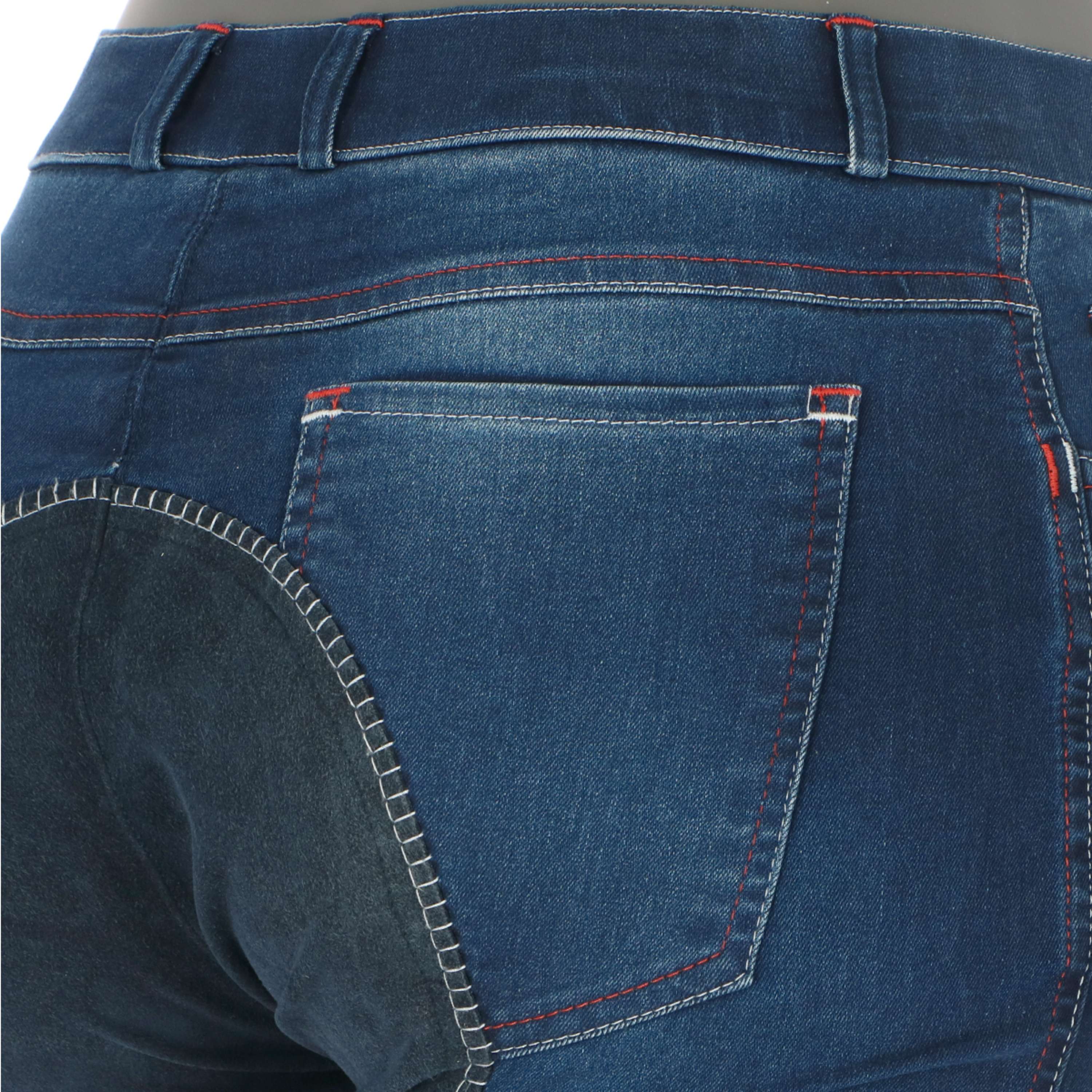 HKM Pantalon d'Équitation Summer Denim Bleu jeans/Bleu foncé - Image 7
